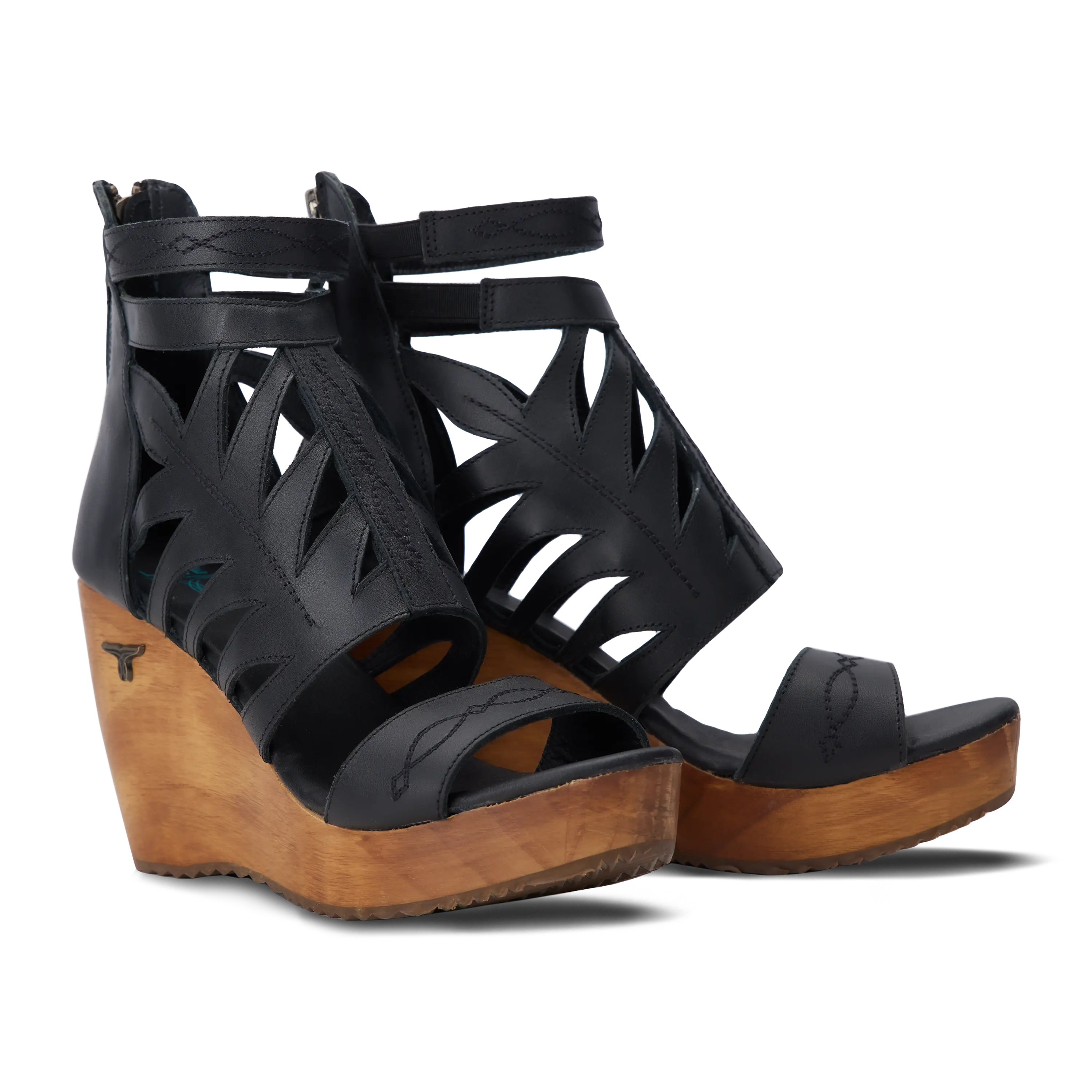 Becca Wedge - Jet Black Wedge Western Fashion by Lane