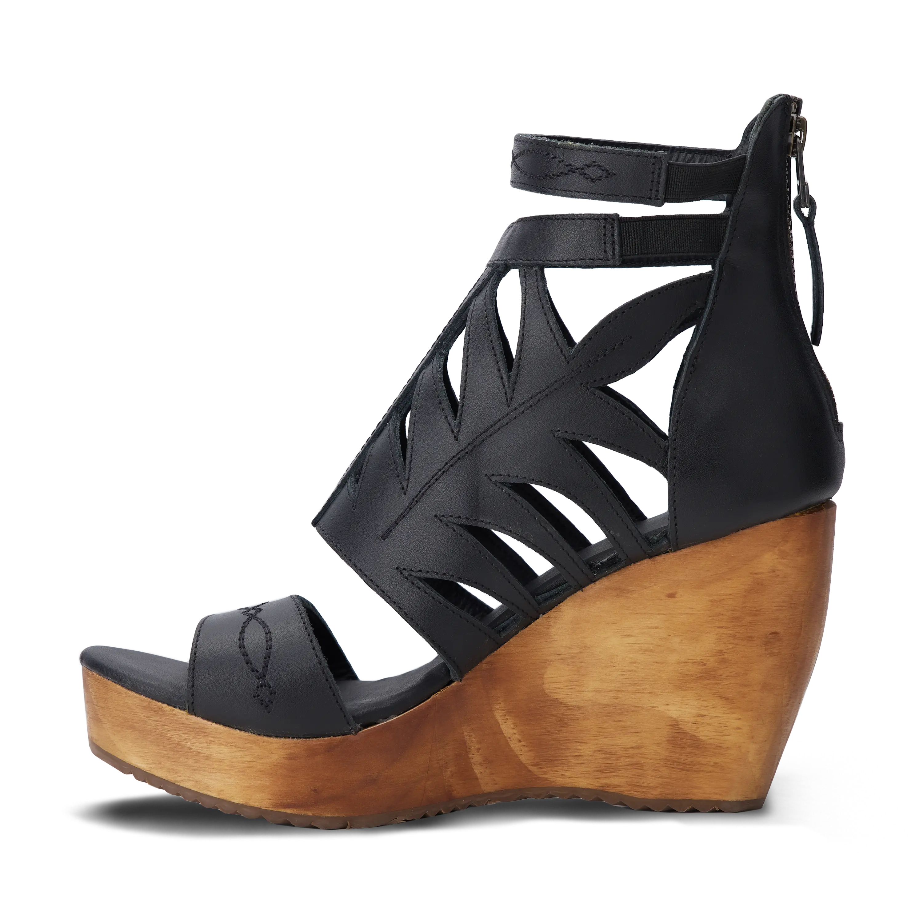 Becca Wedge - Jet Black Wedge Western Fashion by Lane