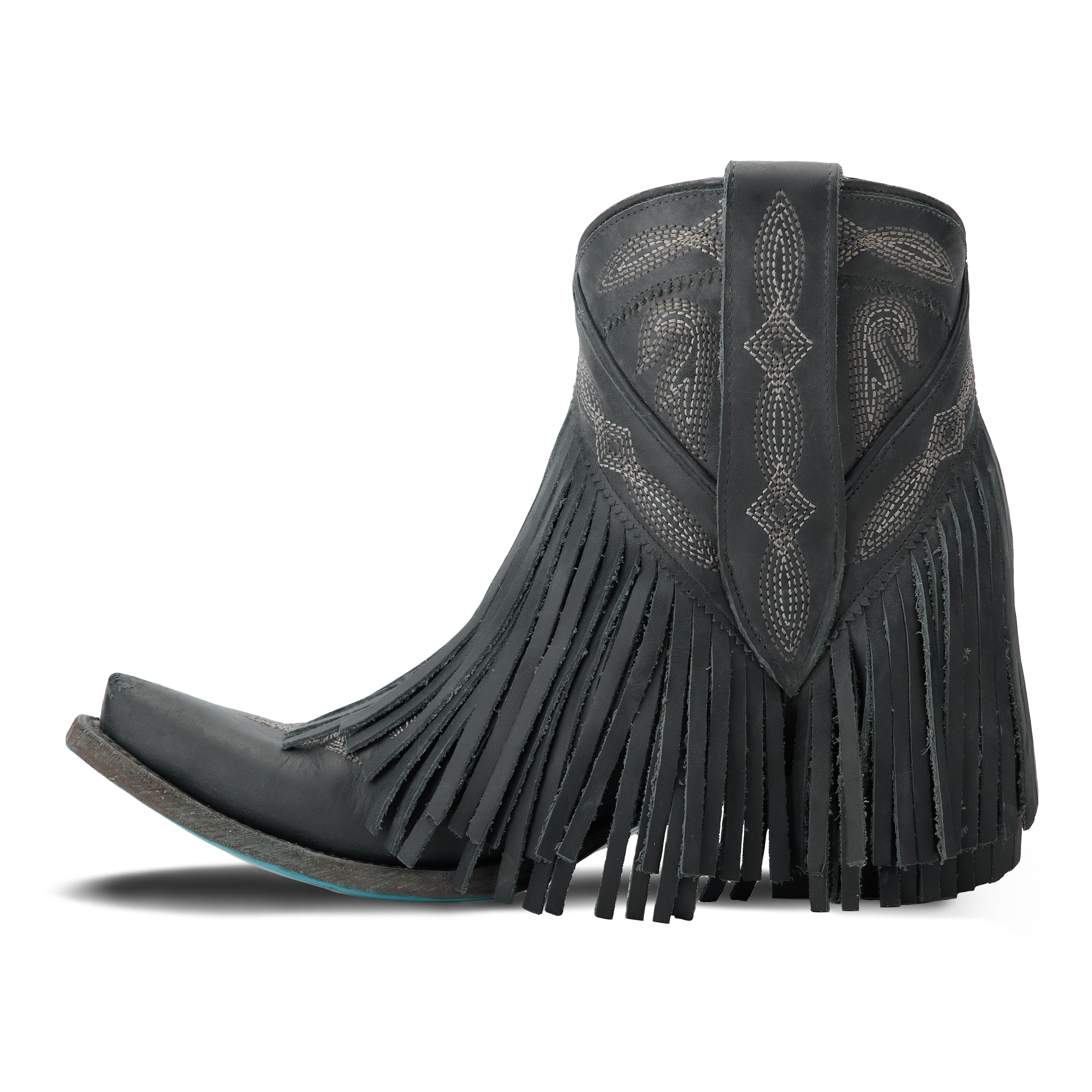 Senita Falls Bootie - Distressed Jet Black**FINAL SALE**