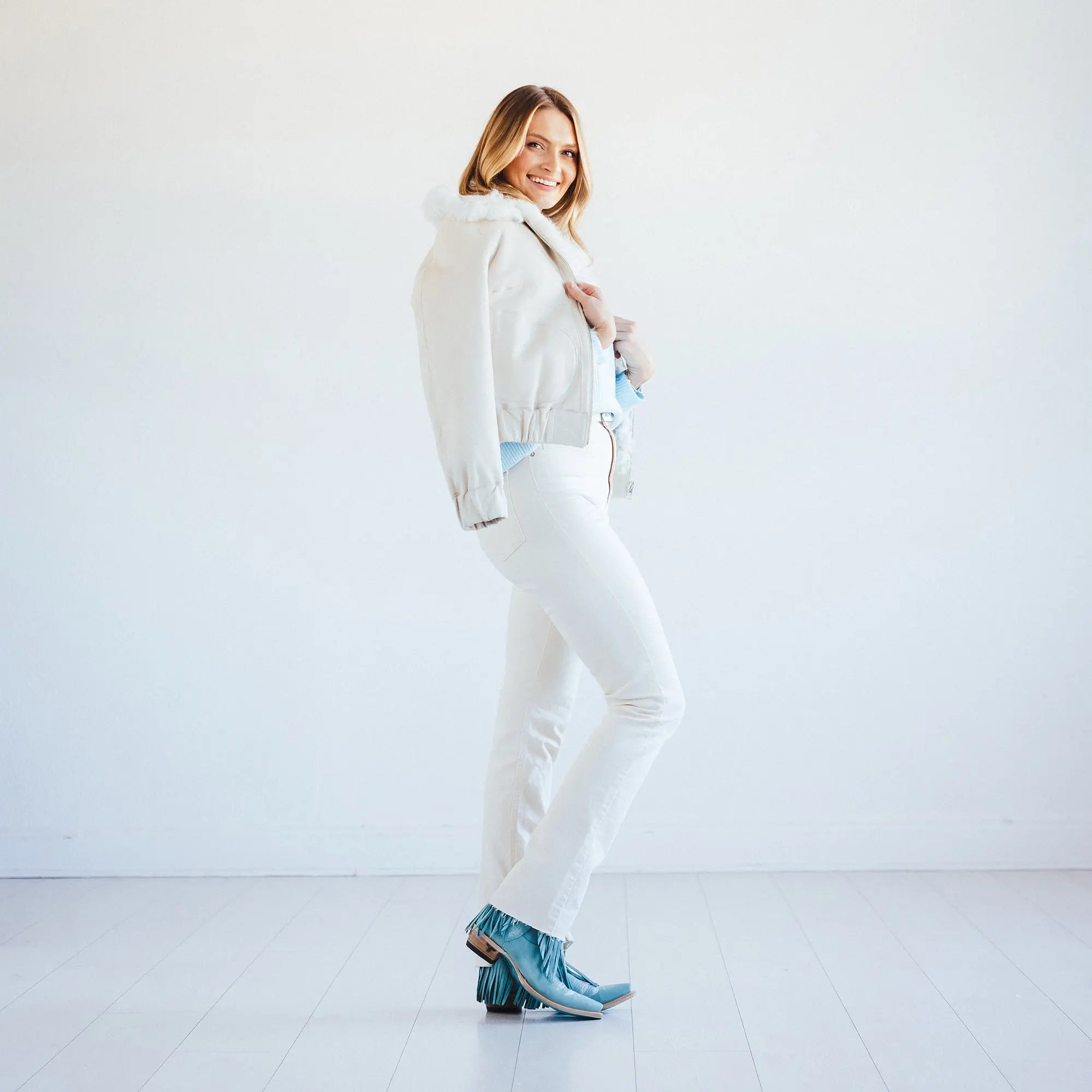 Senita Falls Bootie - Powder Blue **Final Sale** Ladies Bootie Western Fashion by Lane