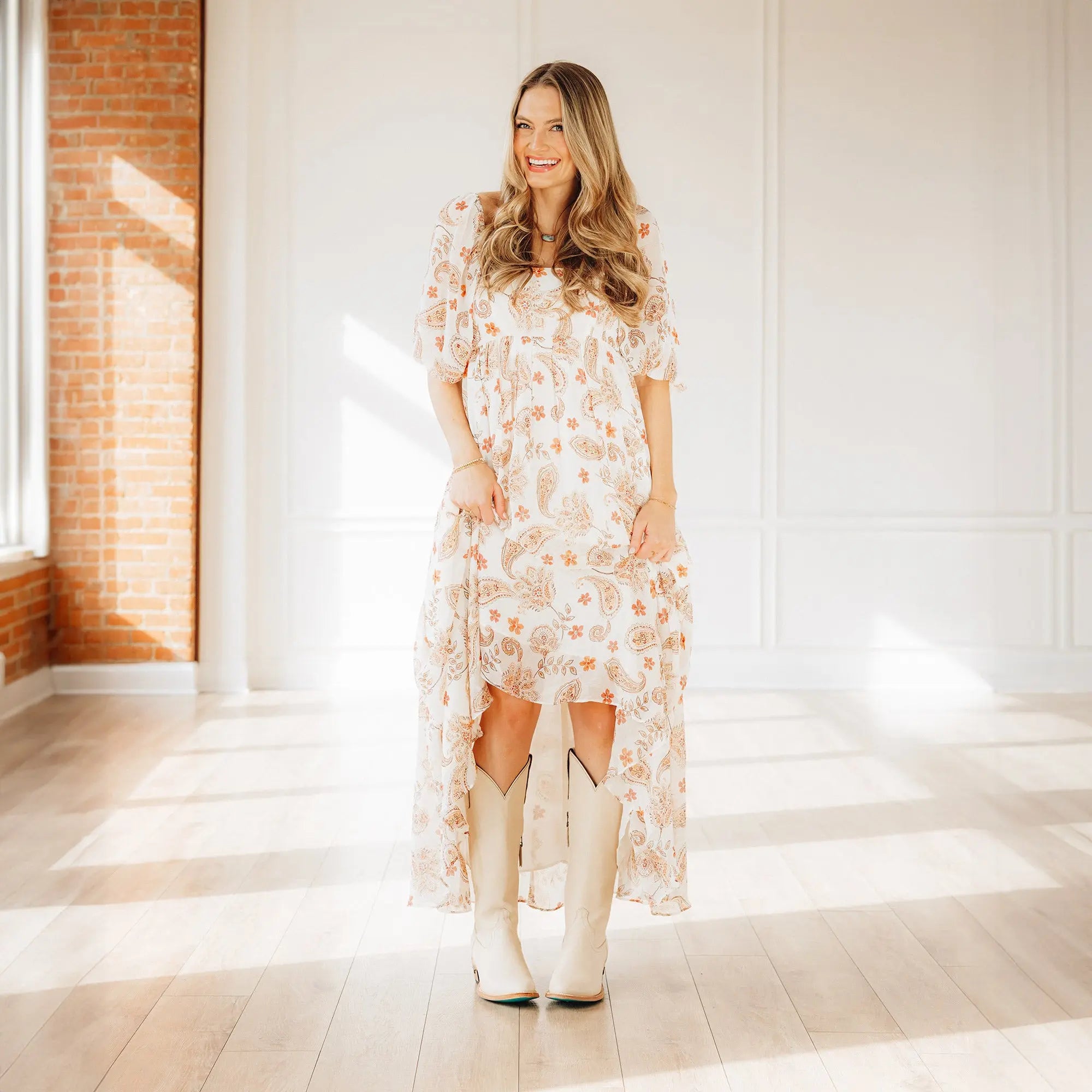 Plain Jane Boot - Pale Ivory **Final Sale** Ladies Boot Western Fashion by Lane