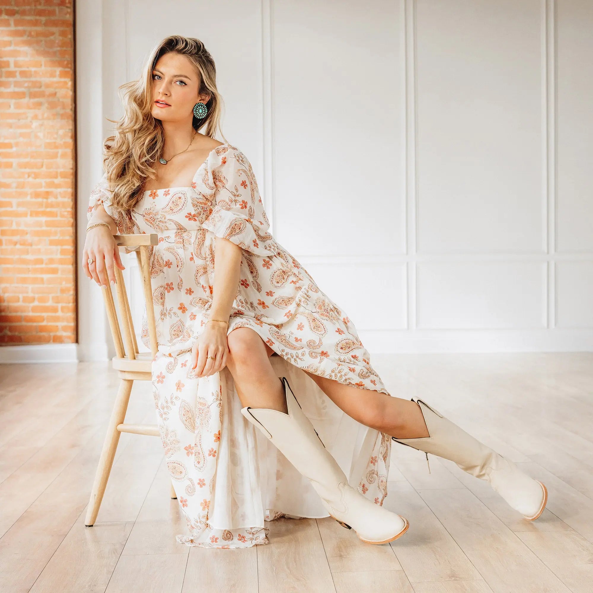 Plain Jane Boot - Pale Ivory **Final Sale** Ladies Boot Western Fashion by Lane