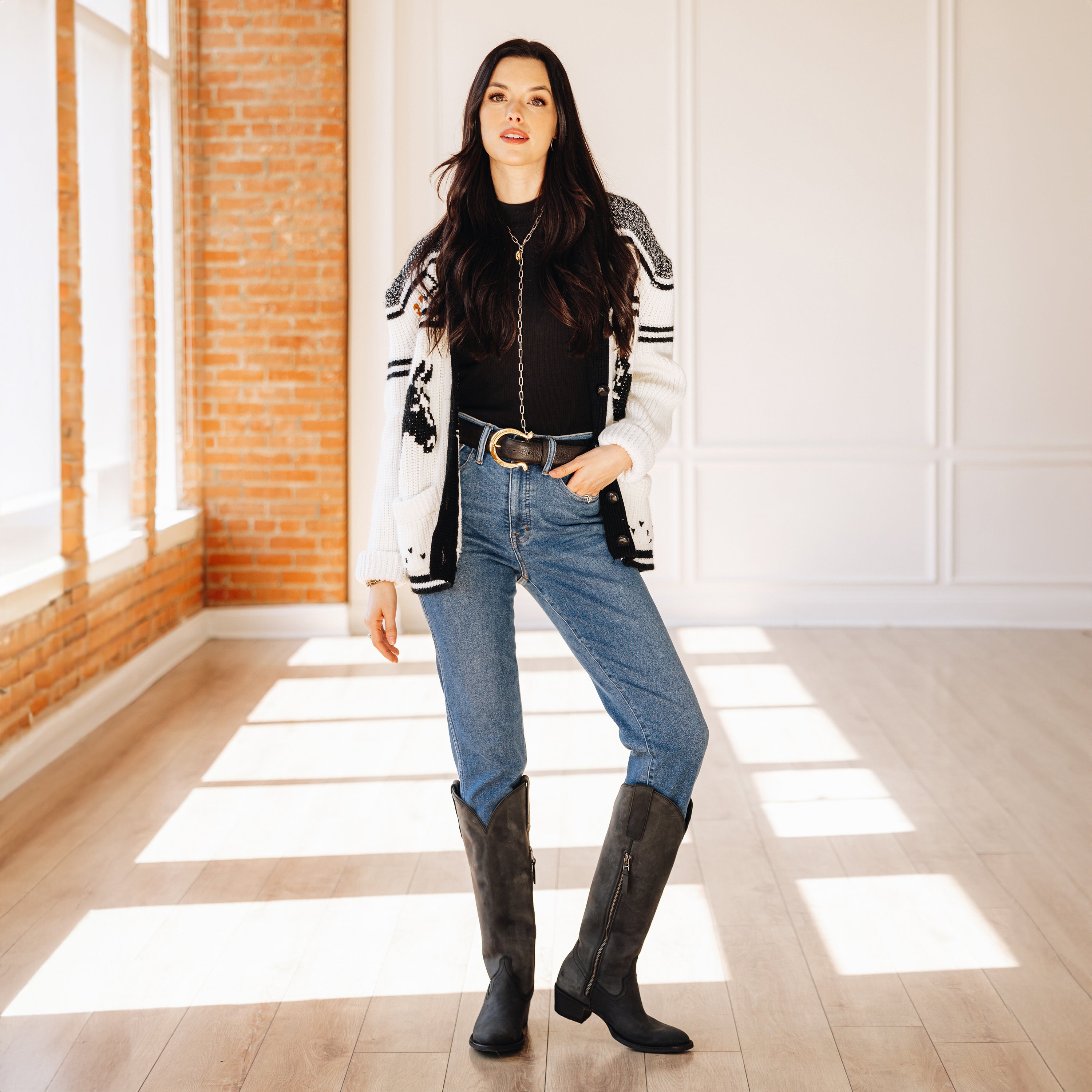 Plain Jane Boot - Matte Black Ladies Boot Western Fashion by Lane