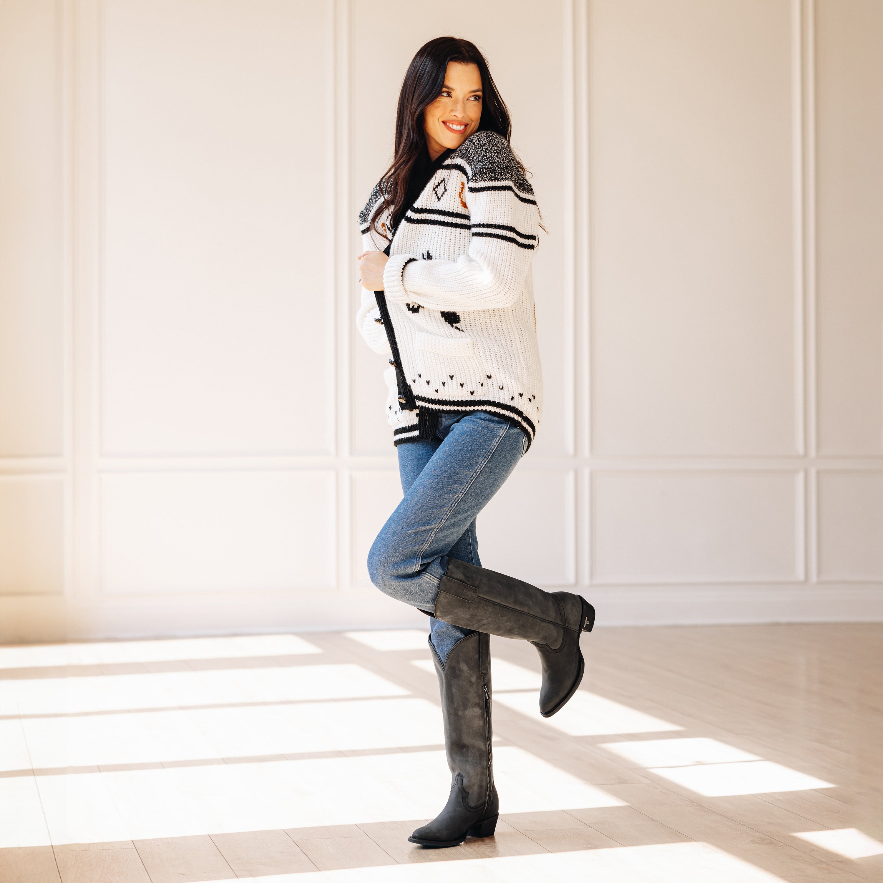 Plain Jane Boot - Matte Black Ladies Boot Western Fashion by Lane