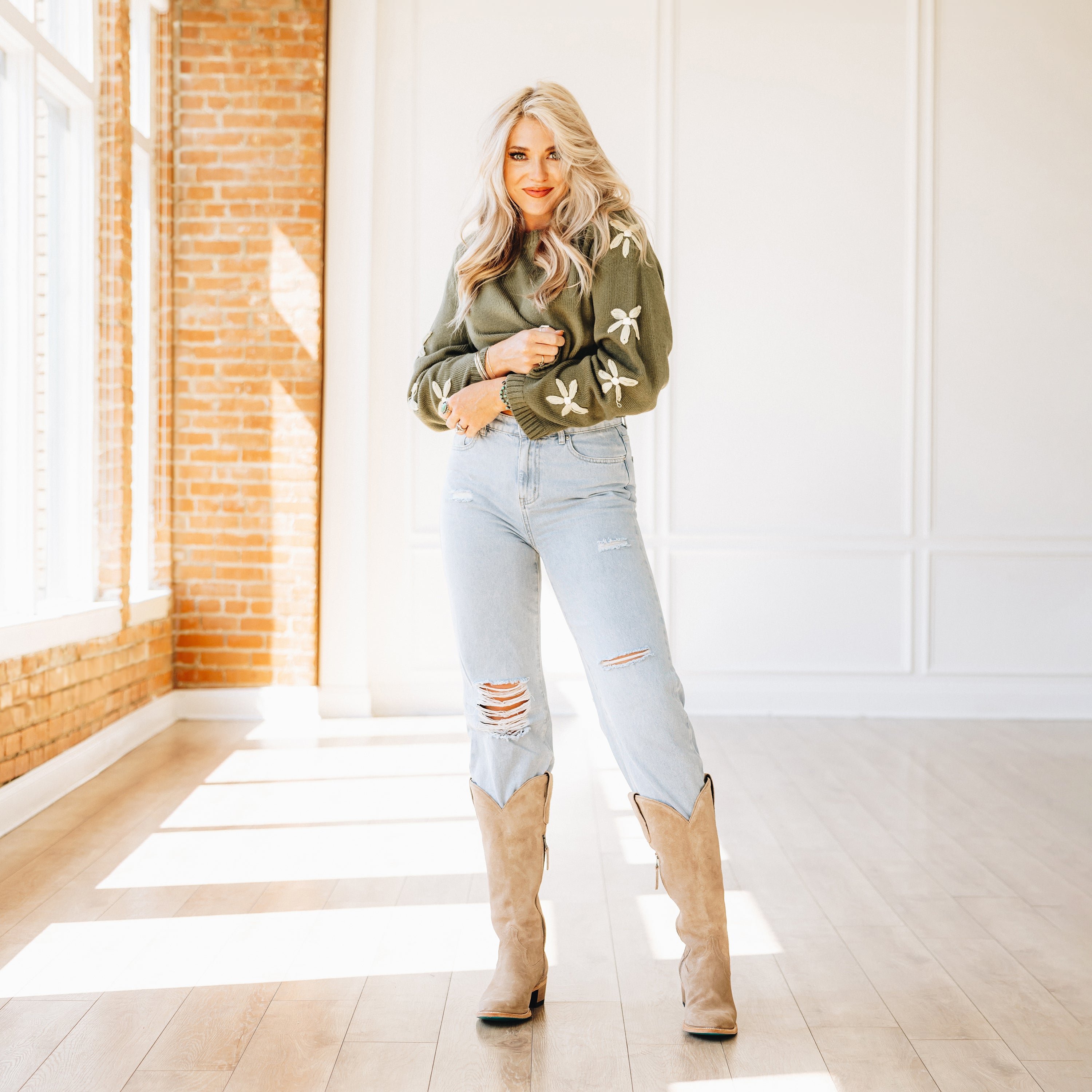 Plain Jane Boot - Latte Suede Ladies Boot Western Fashion by Lane