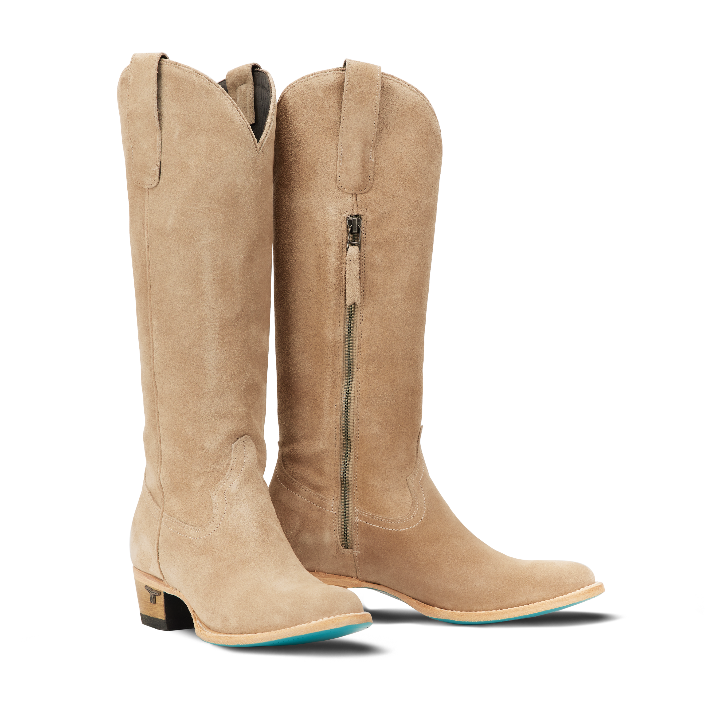 Plain Jane Boot - Latte Suede Ladies Boot Latte Suede Western Fashion by Lane