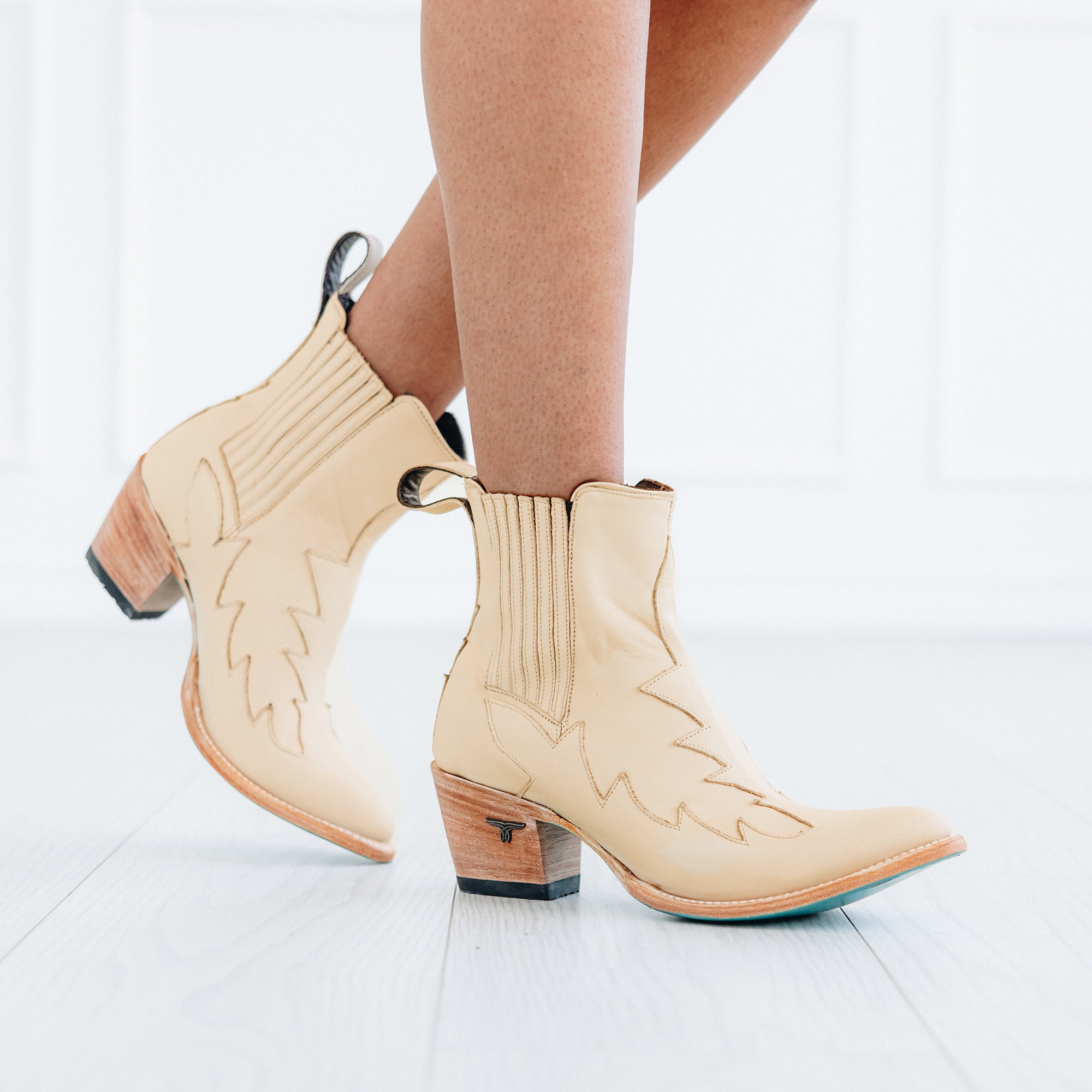 Western Chelsea Bootie - Pale Ivory Ladies Bootie Western Fashion by Lane