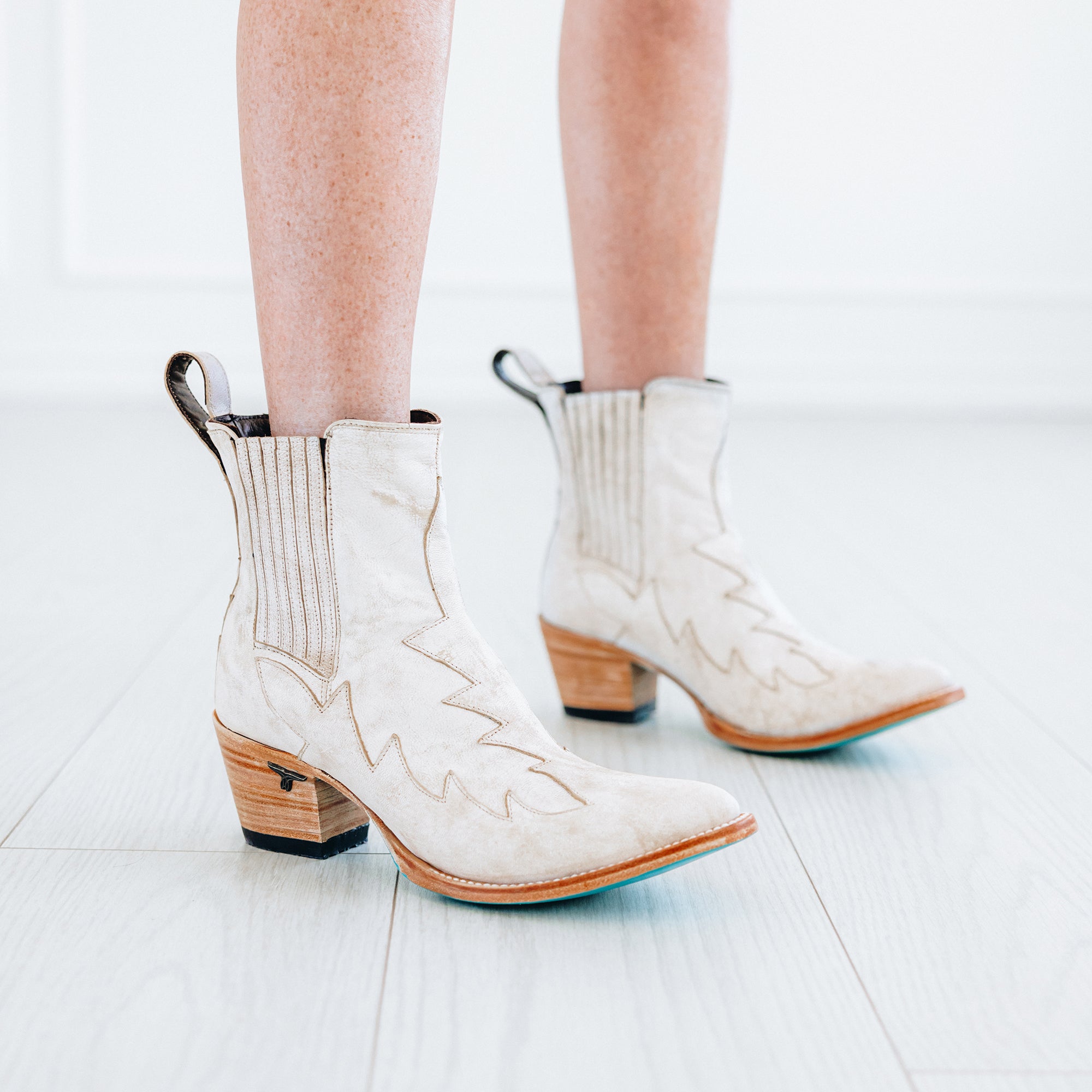 Western Chelsea Bootie - Ceramic Crackle Ladies Bootie Western Fashion by Lane