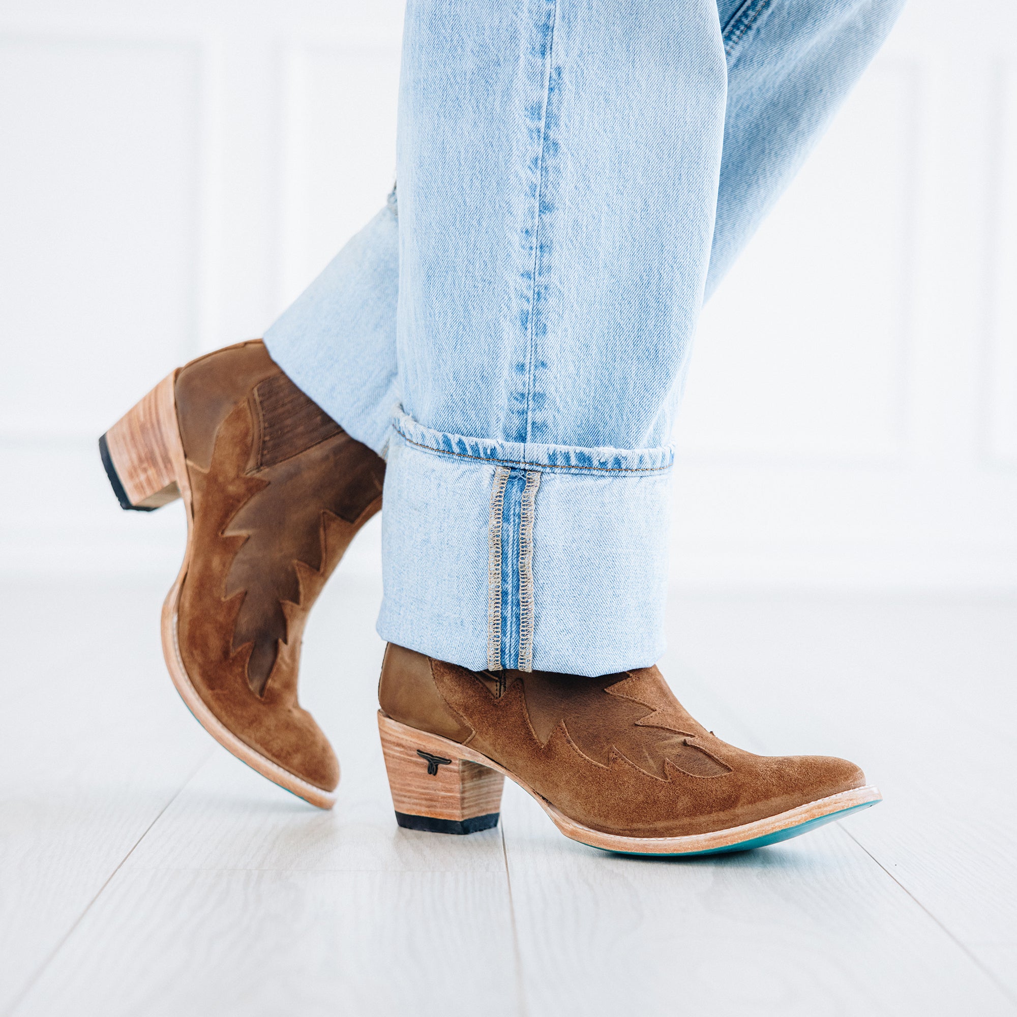 Western Chelsea Bootie - Toffee Suede Ladies Bootie Western Fashion by Lane