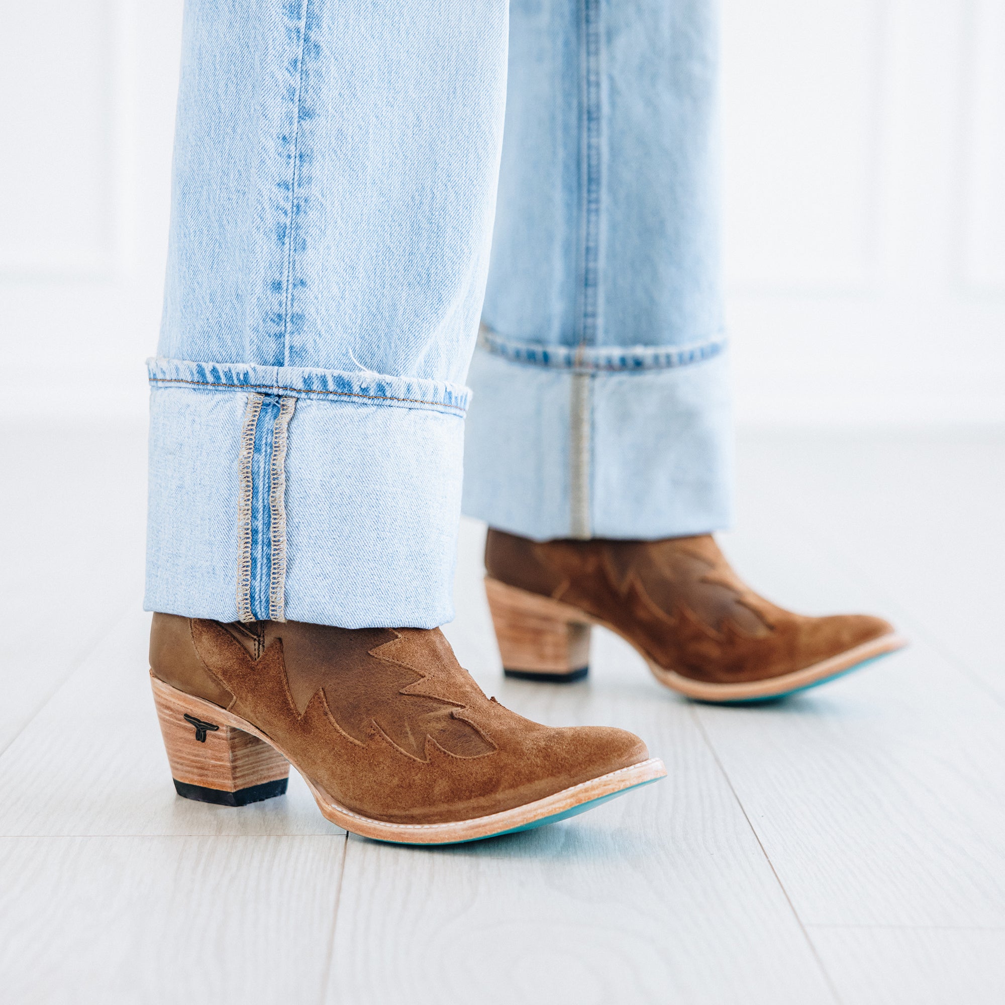 Western Chelsea Bootie - Toffee Suede Ladies Bootie Western Fashion by Lane