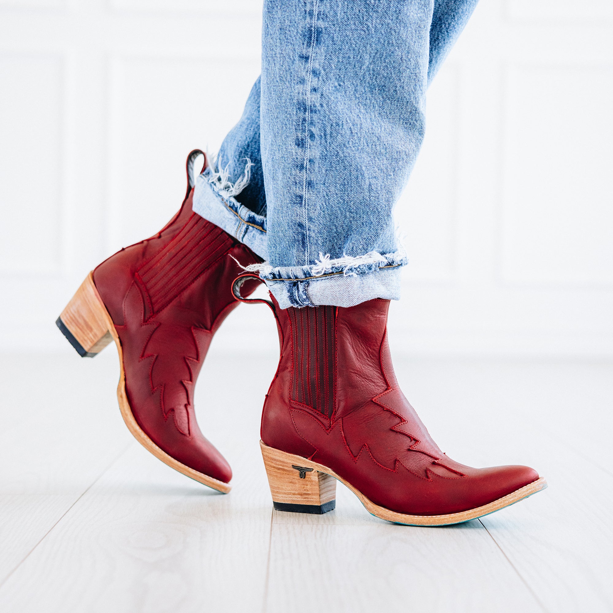 Western Chelsea Bootie - Smoldering Ruby Ladies Bootie Western Fashion by Lane
