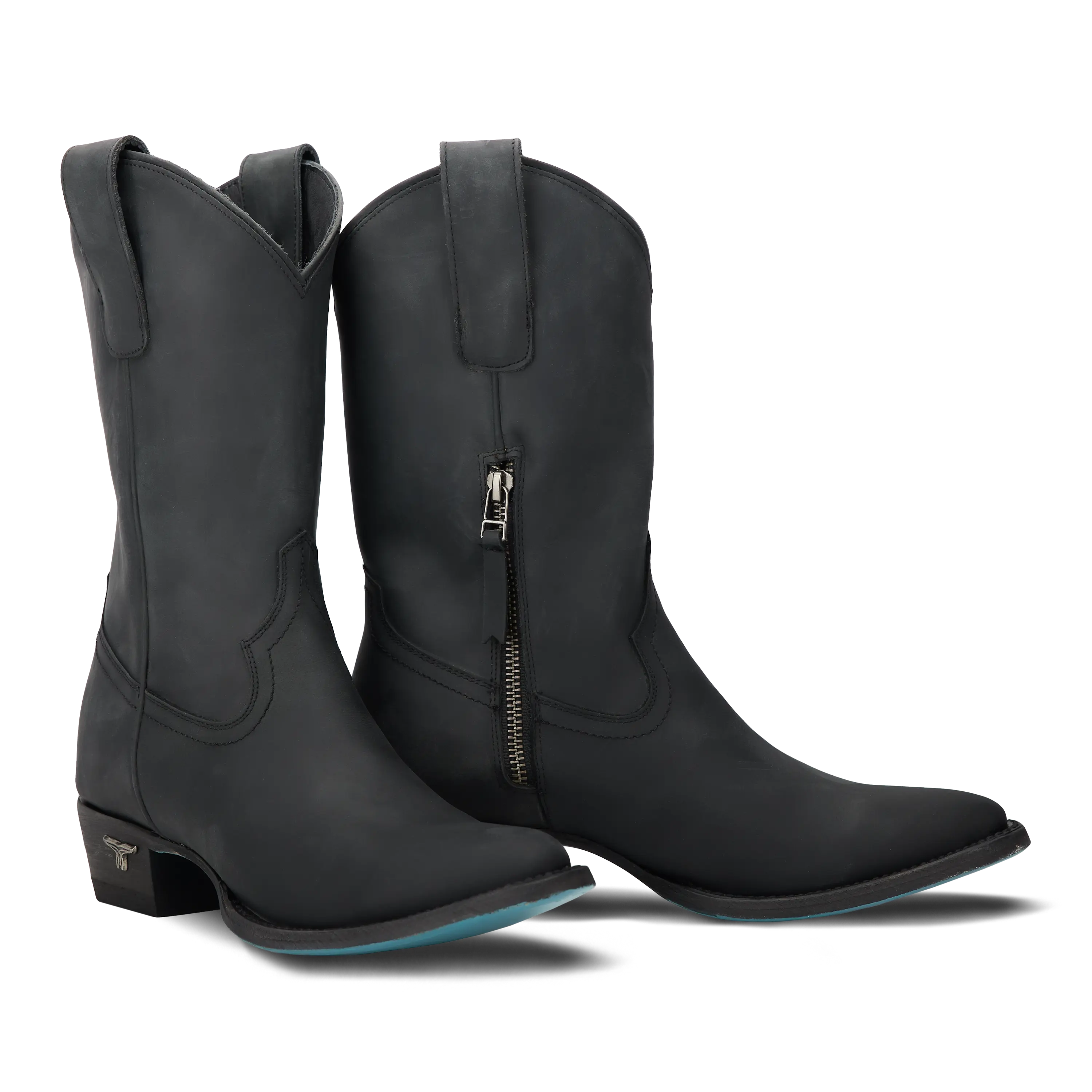 Plain Jane Midi - Matte Black Ladies Boot Matte Black Western Fashion by Lane