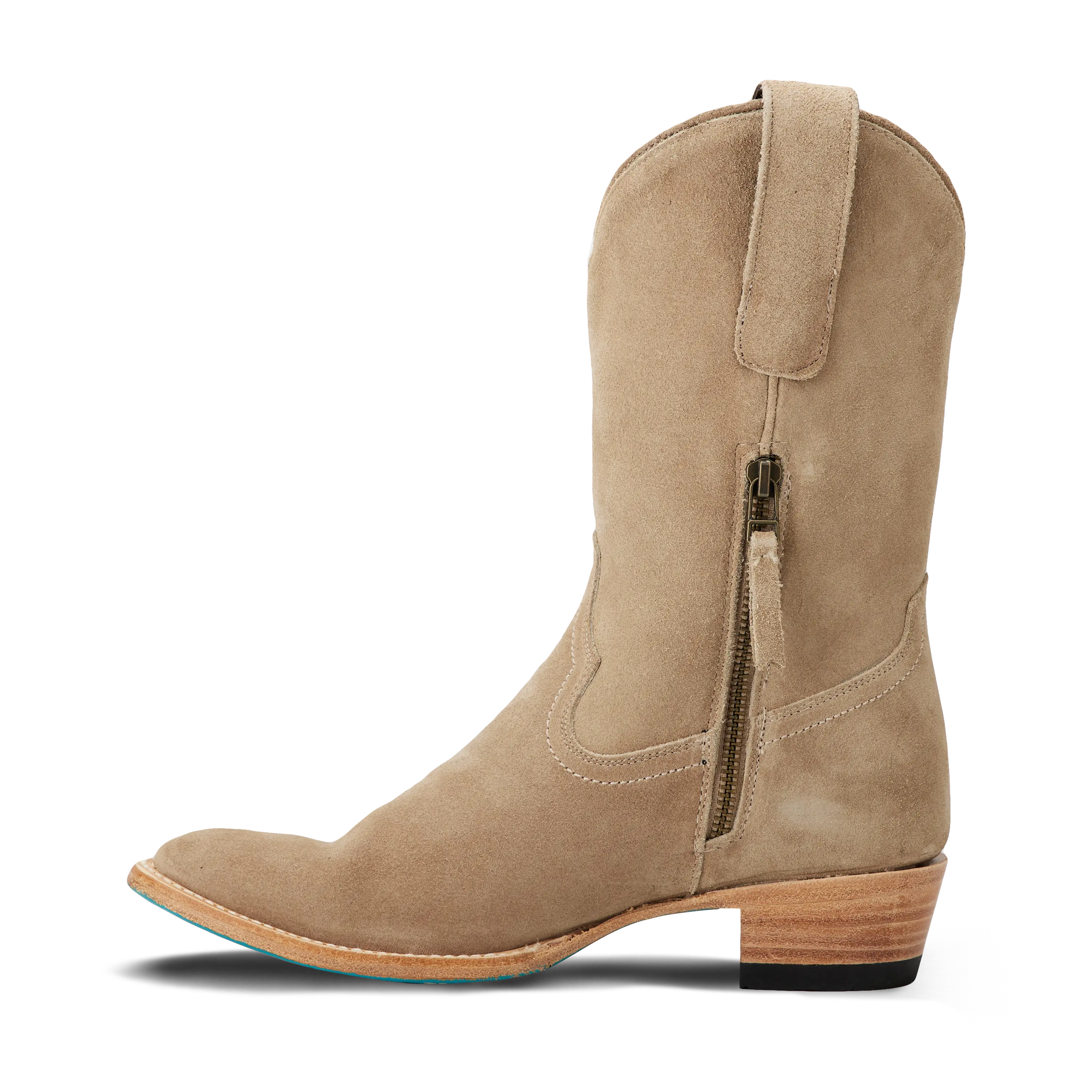 Plain Jane Midi - Latte Suede Ladies Boot Western Fashion by Lane
