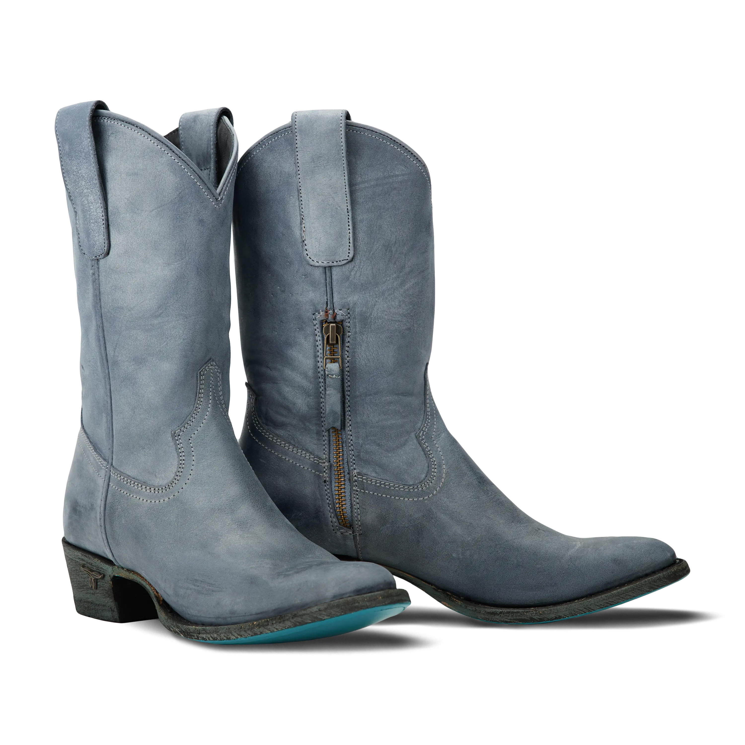 Plain Jane Midi - Washed Denim Ladies Boot Washed Denim Western Fashion by Lane
