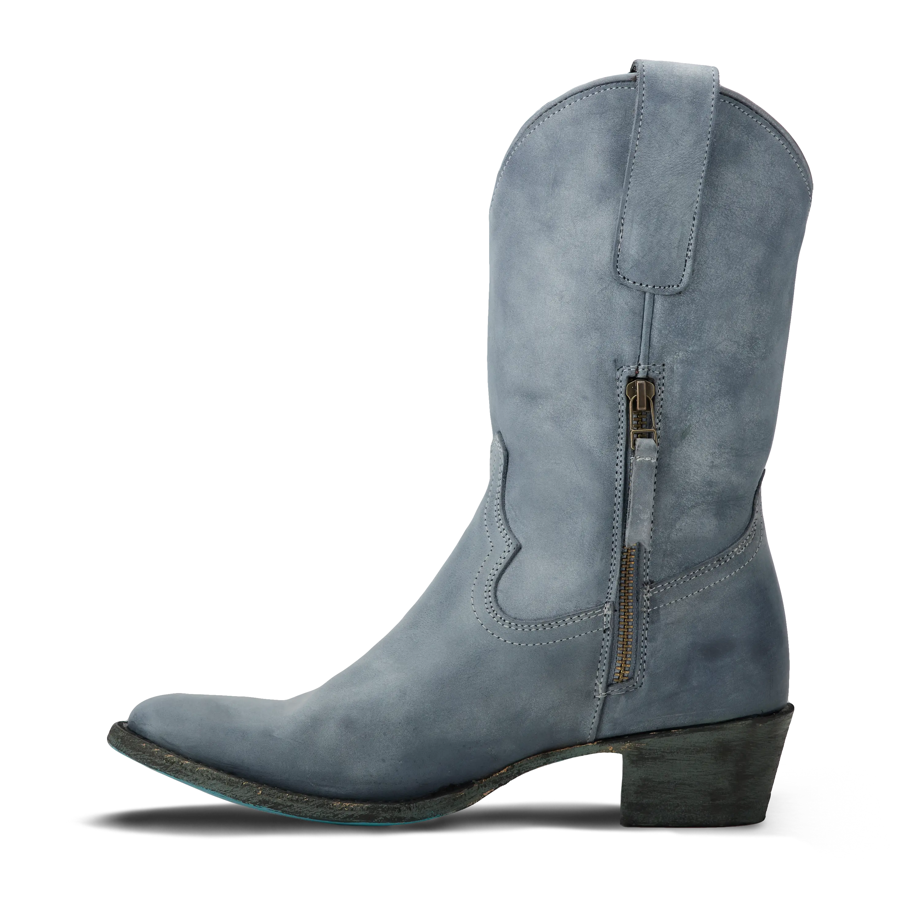 Plain Jane Midi - Washed Denim Ladies Boot Western Fashion by Lane