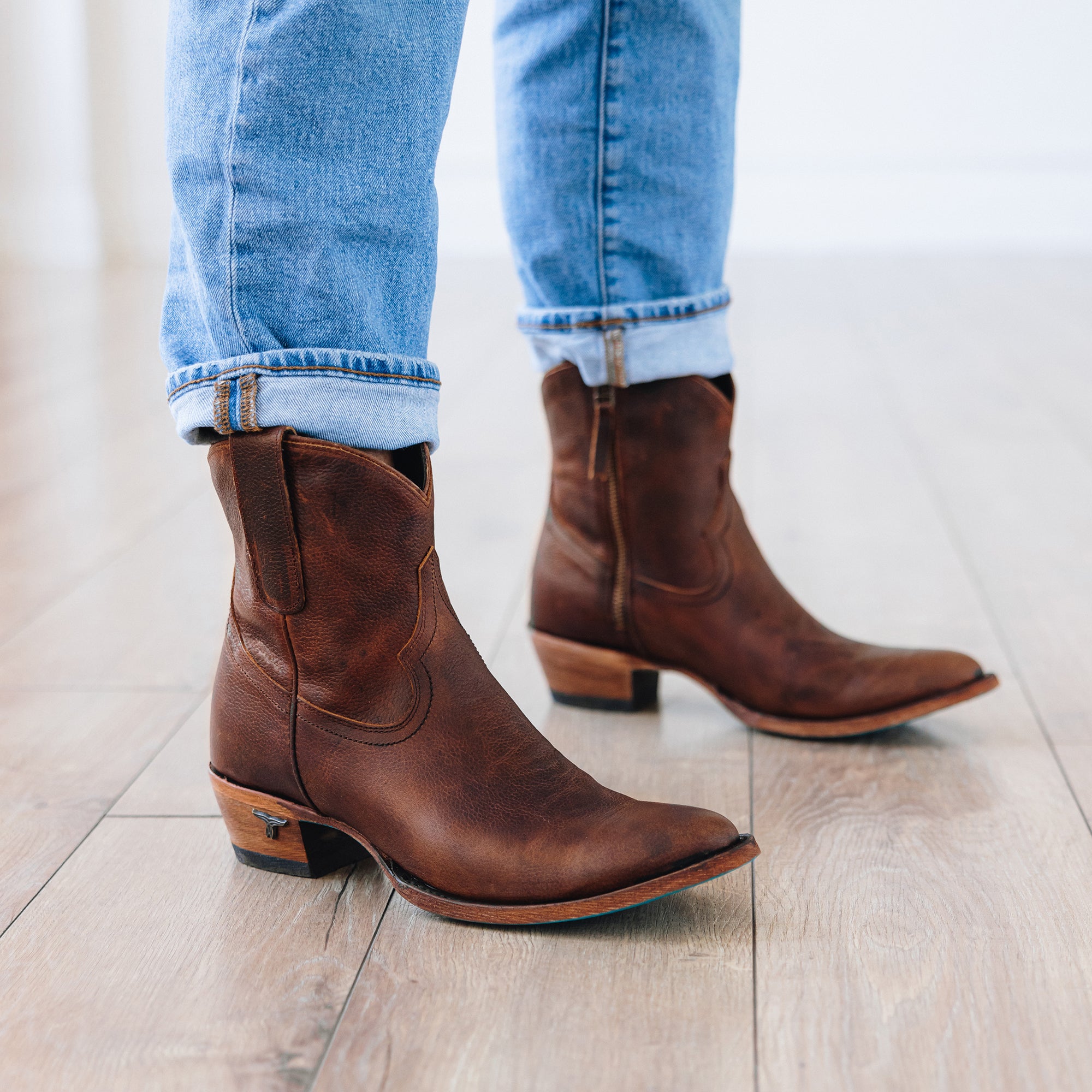 Plain Jane Bootie - Cognac Ladies Bootie Western Fashion by Lane