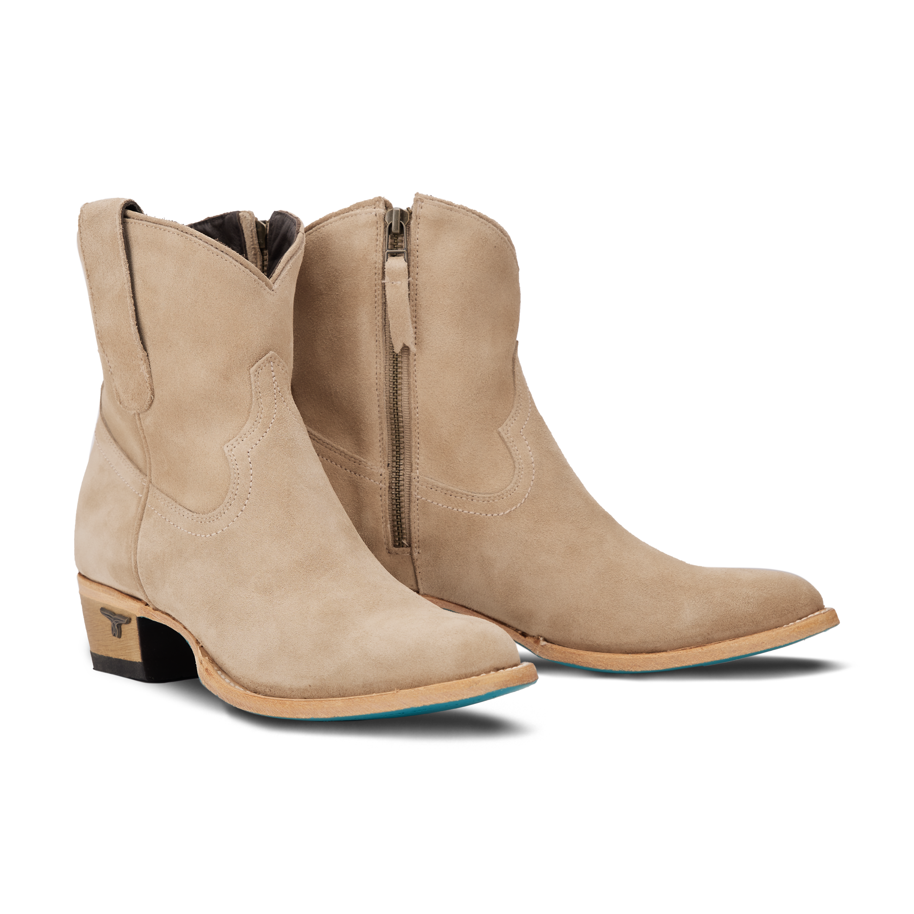 Plain Jane Bootie - Latte Suede Ladies Bootie Latte Suede Western Fashion by Lane