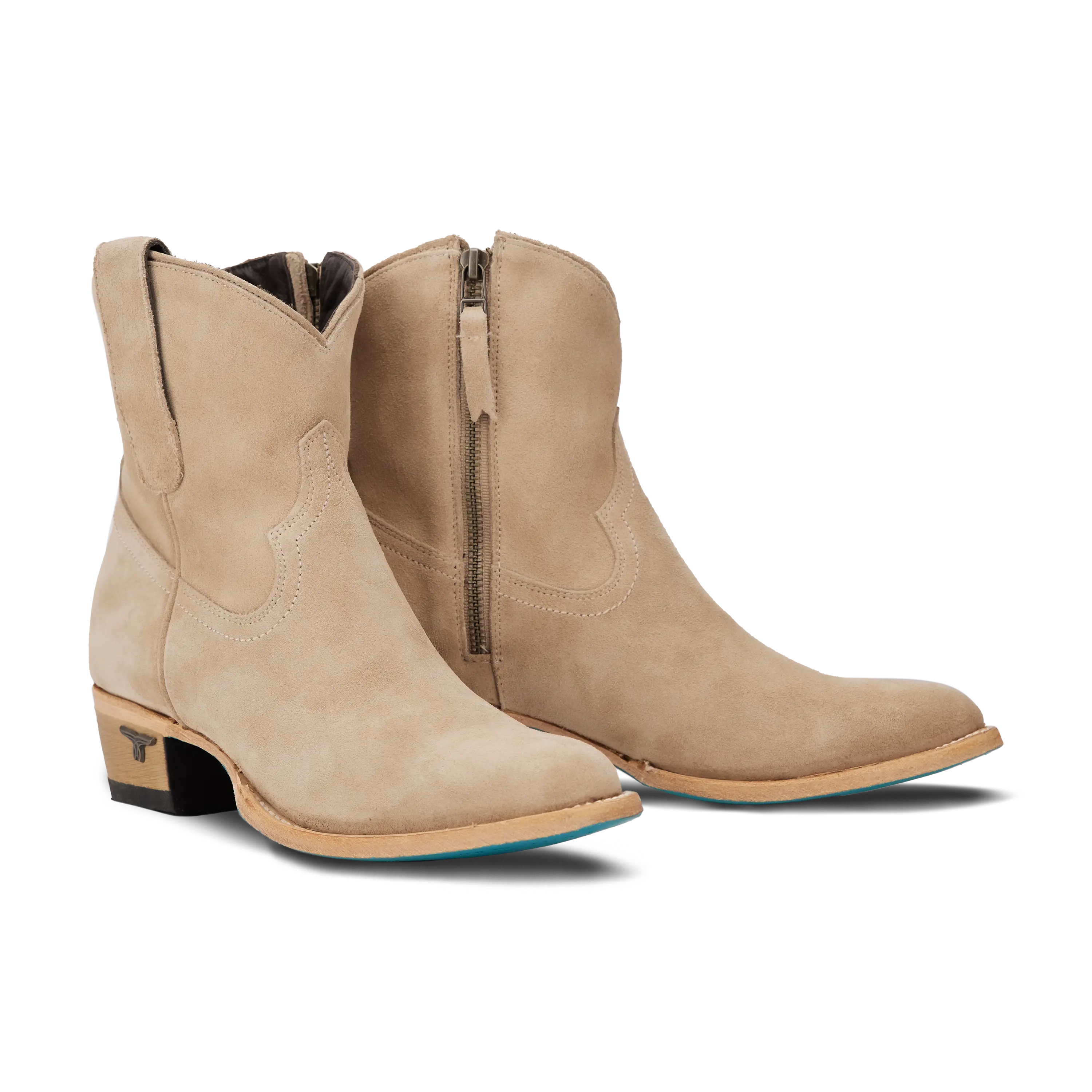Plain Jane Bootie - Latte Suede Ladies Bootie Latte Suede Western Fashion by Lane