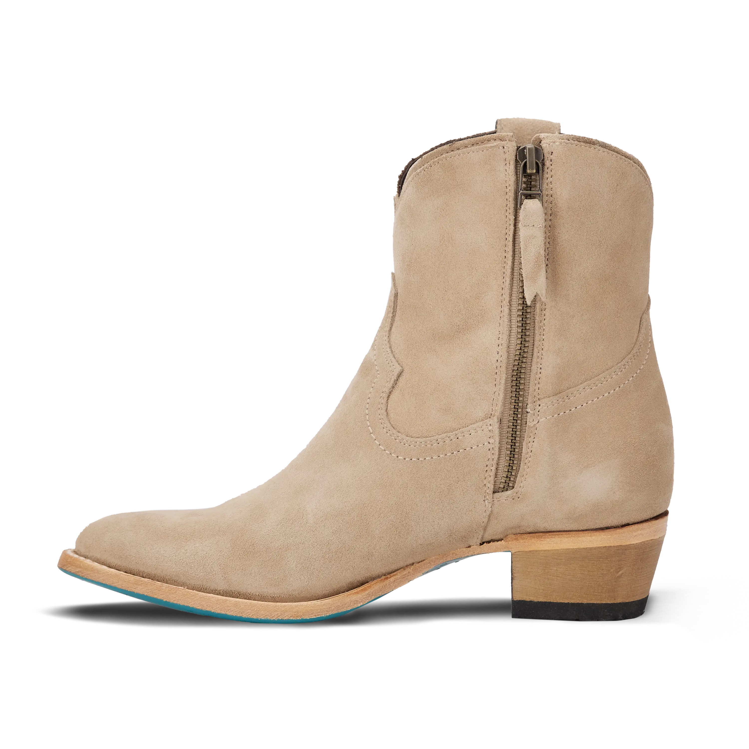 Plain Jane Bootie - Latte Suede Ladies Bootie Western Fashion by Lane