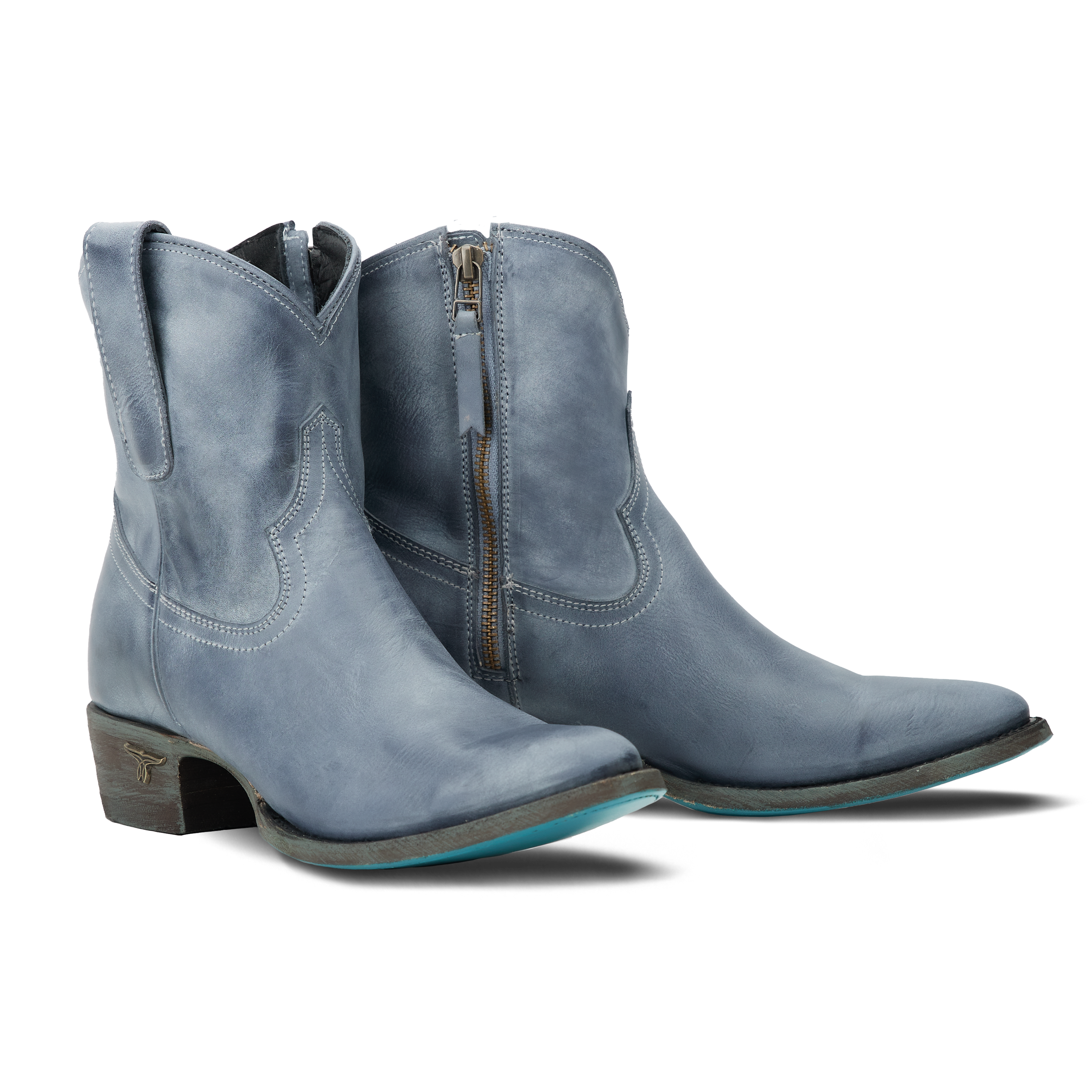 Plain Jane Bootie - Washed Denim Ladies Bootie Washed Denim Western Fashion by Lane