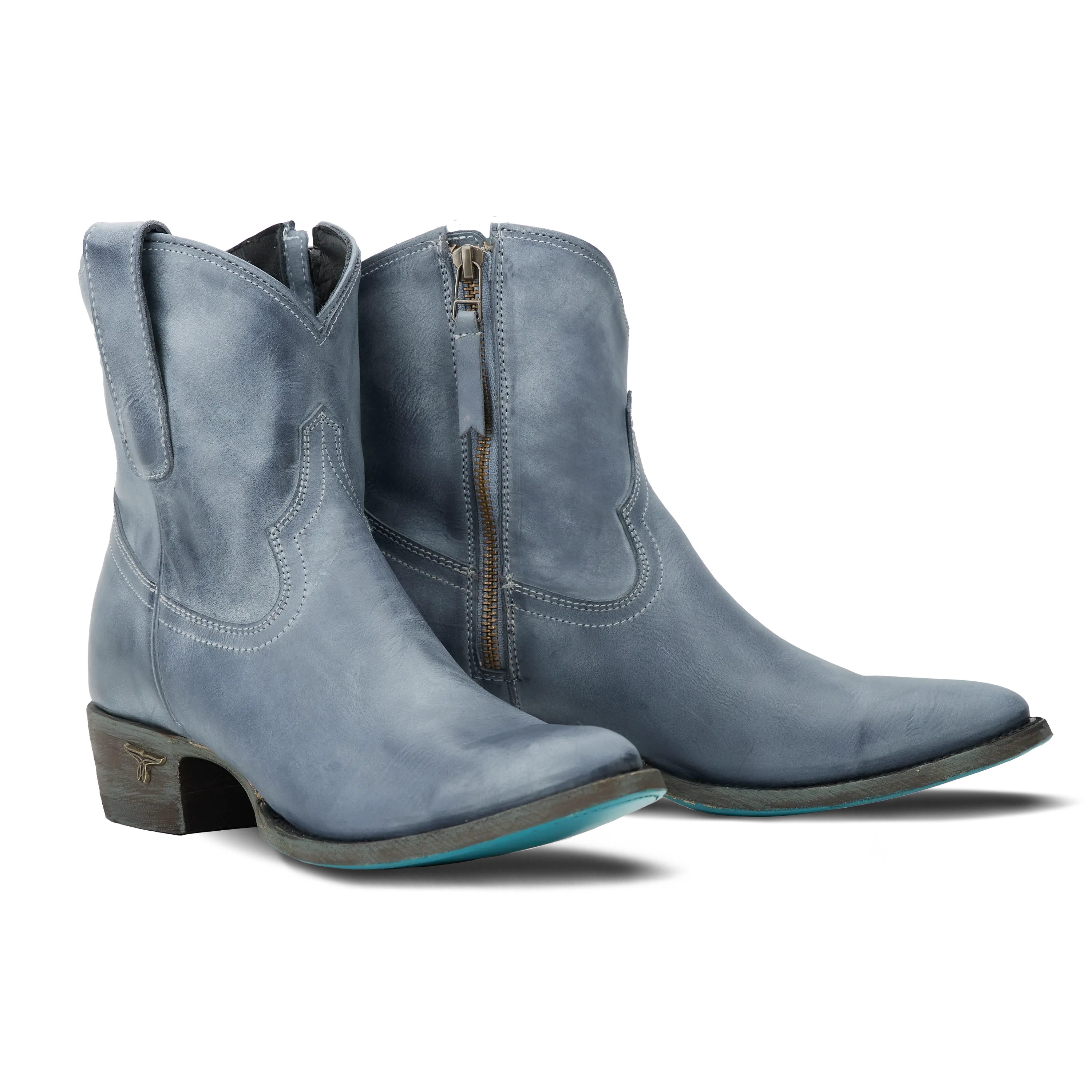 Plain Jane Bootie - Washed Denim Ladies Bootie Washed Denim Western Fashion by Lane