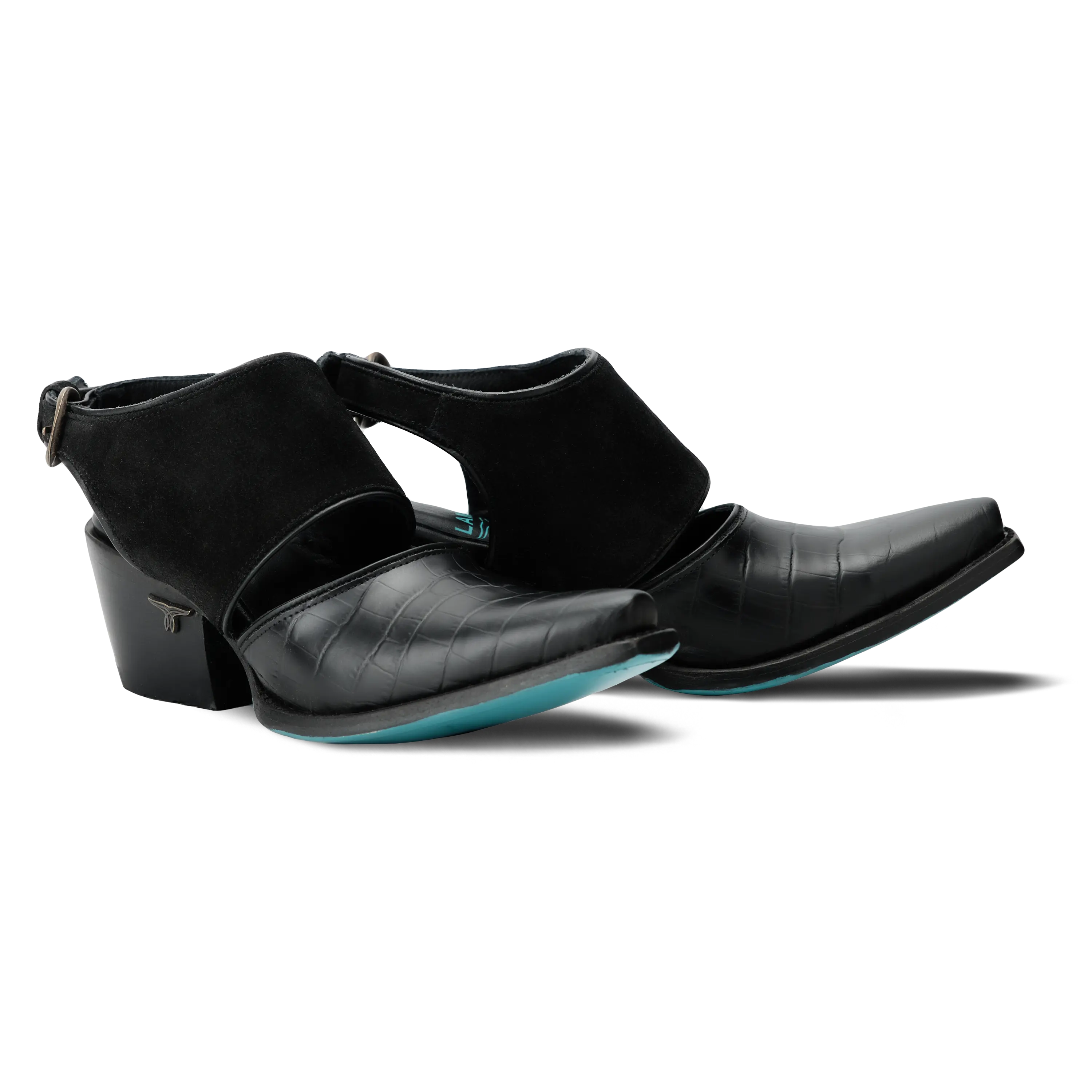 Plain Jane Slingback Mule - Soft Black Suede Mule Soft Black Suede Western Fashion by Lane