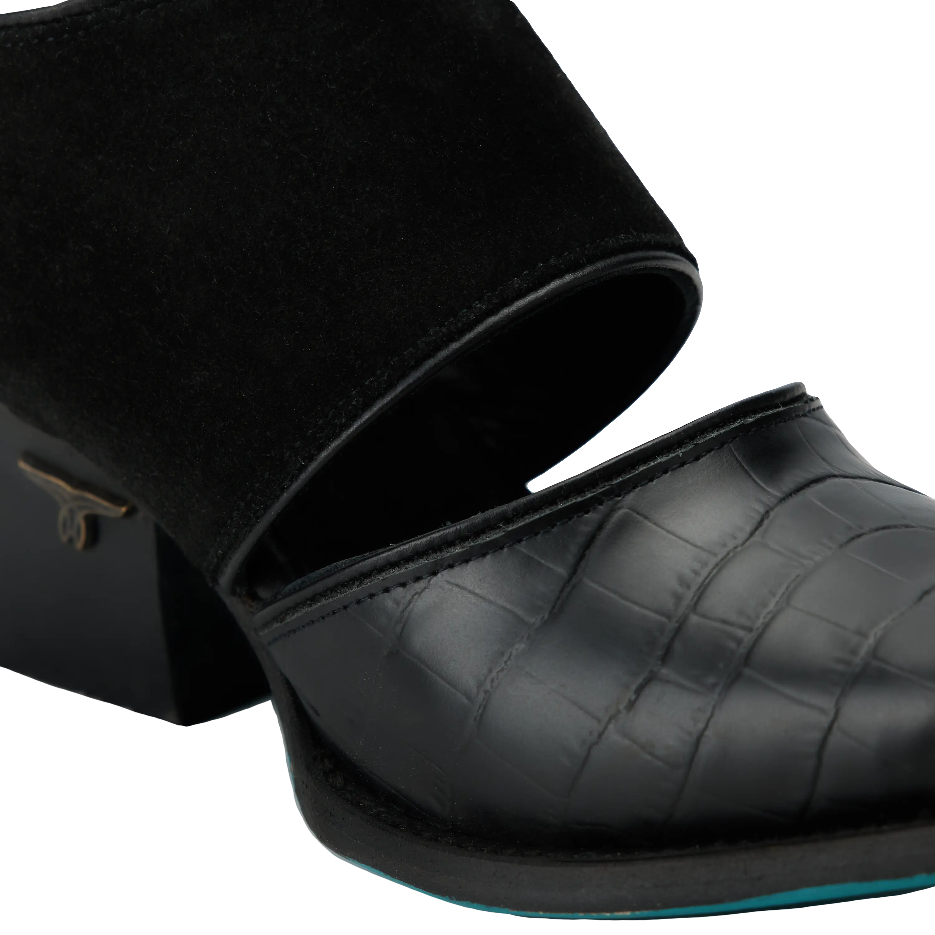 Plain Jane Slingback Mule - Soft Black Suede Mule Western Fashion by Lane