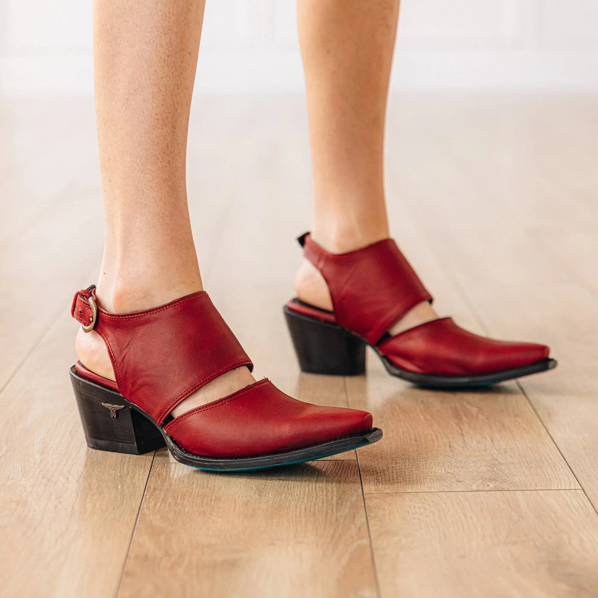 Plain Jane Slingback Mule - Smoldering Ruby Mule Western Fashion by Lane