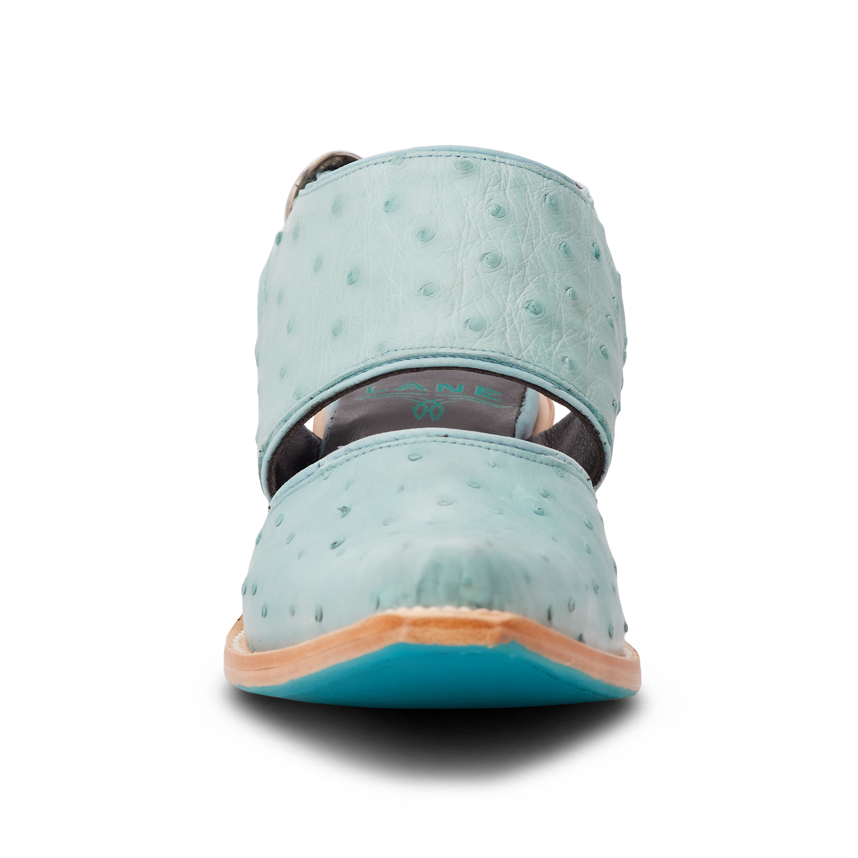 Plain Jane Slingback Mule - Powder Blue Ostrich Mule Western Fashion by Lane