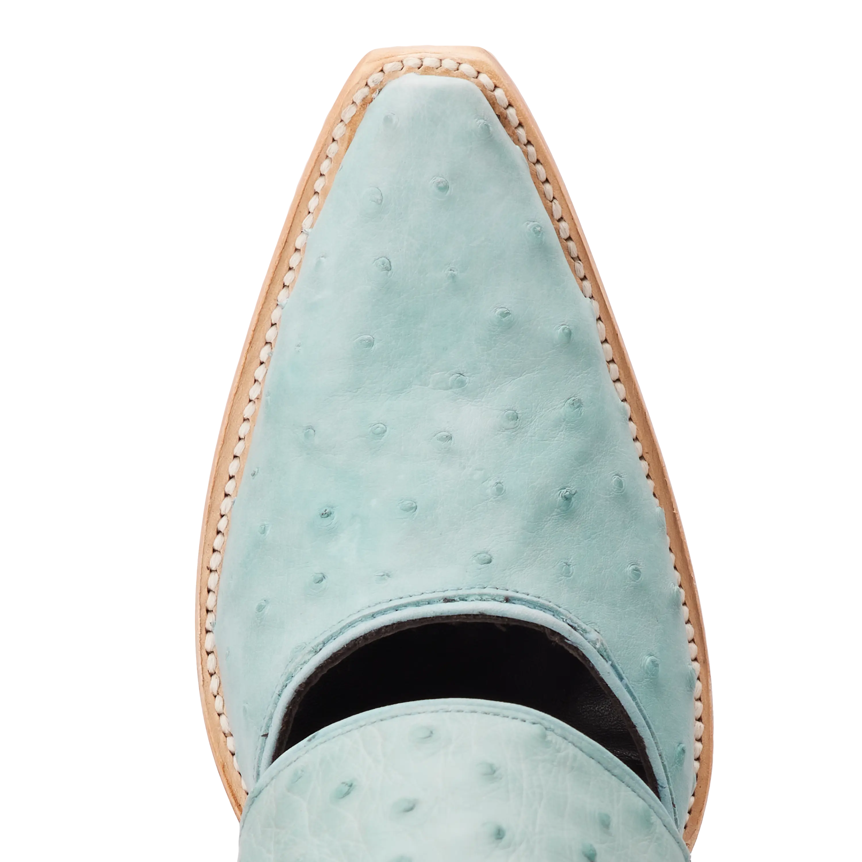 Plain Jane Slingback Mule - Powder Blue Ostrich Mule Western Fashion by Lane
