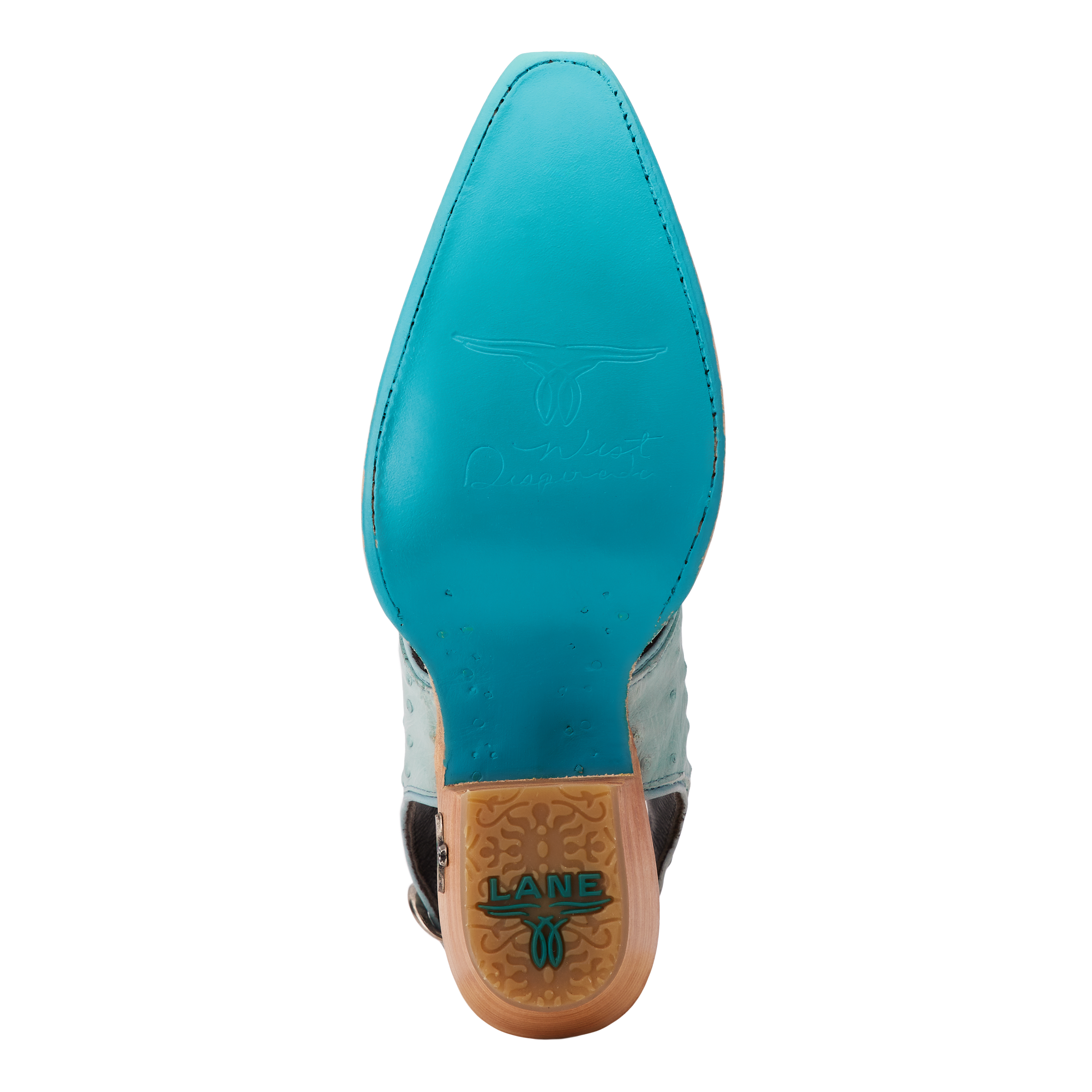Plain Jane Slingback Mule - Powder Blue Ostrich Mule Western Fashion by Lane