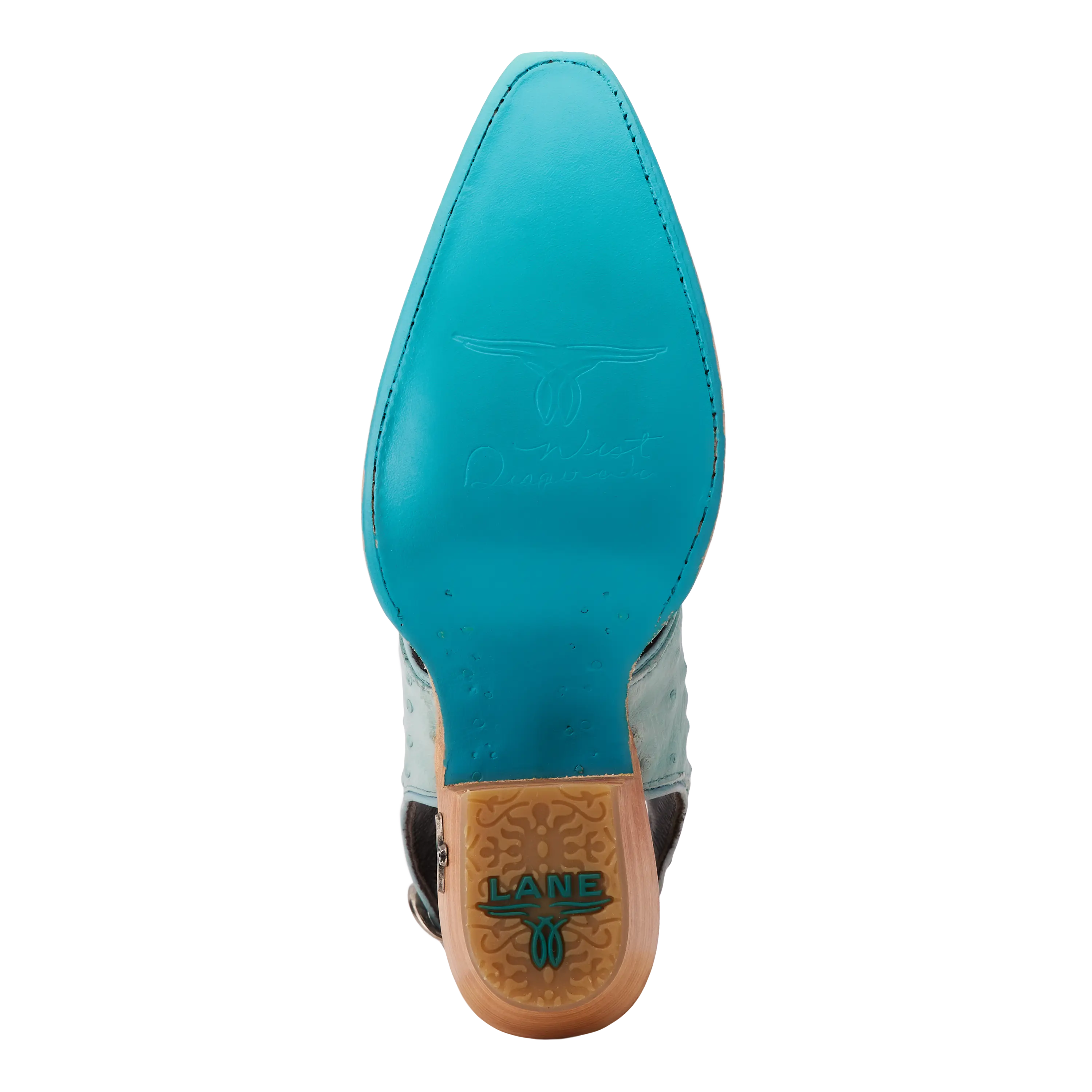 Plain Jane Slingback Mule - Powder Blue Ostrich Mule Western Fashion by Lane