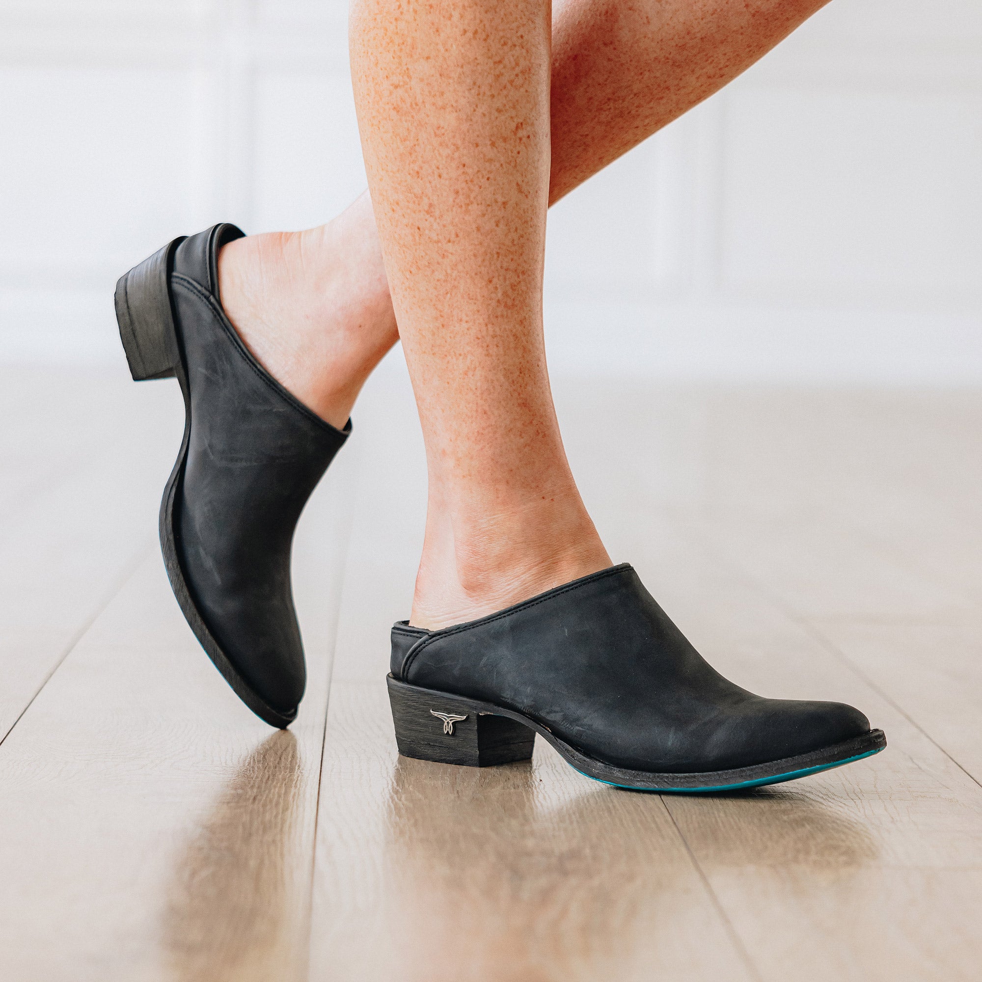 Plain Jane Mule - Matte Black Mule Western Fashion by Lane