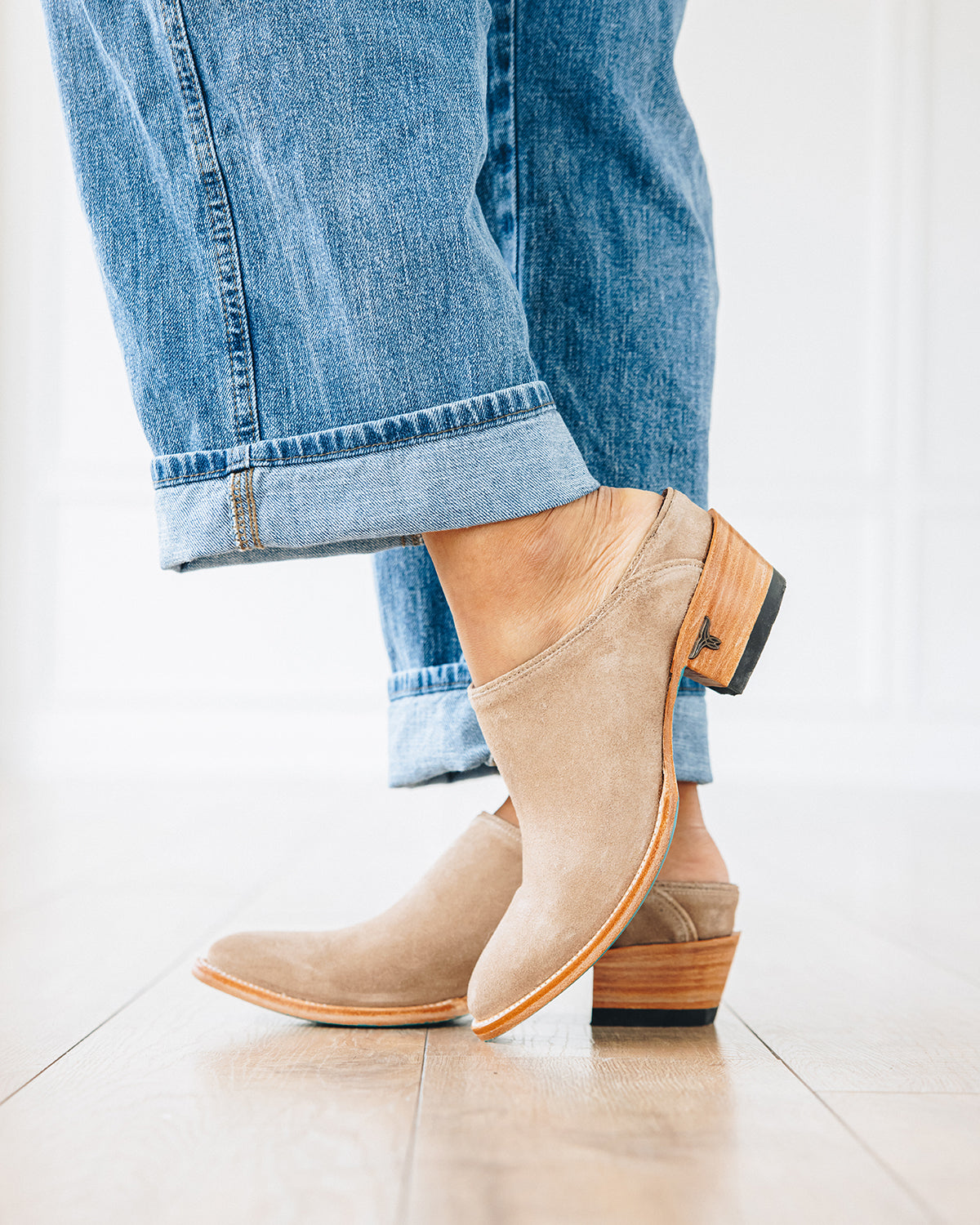 Plain Jane Mule - Latte Suede Mule Western Fashion by Lane