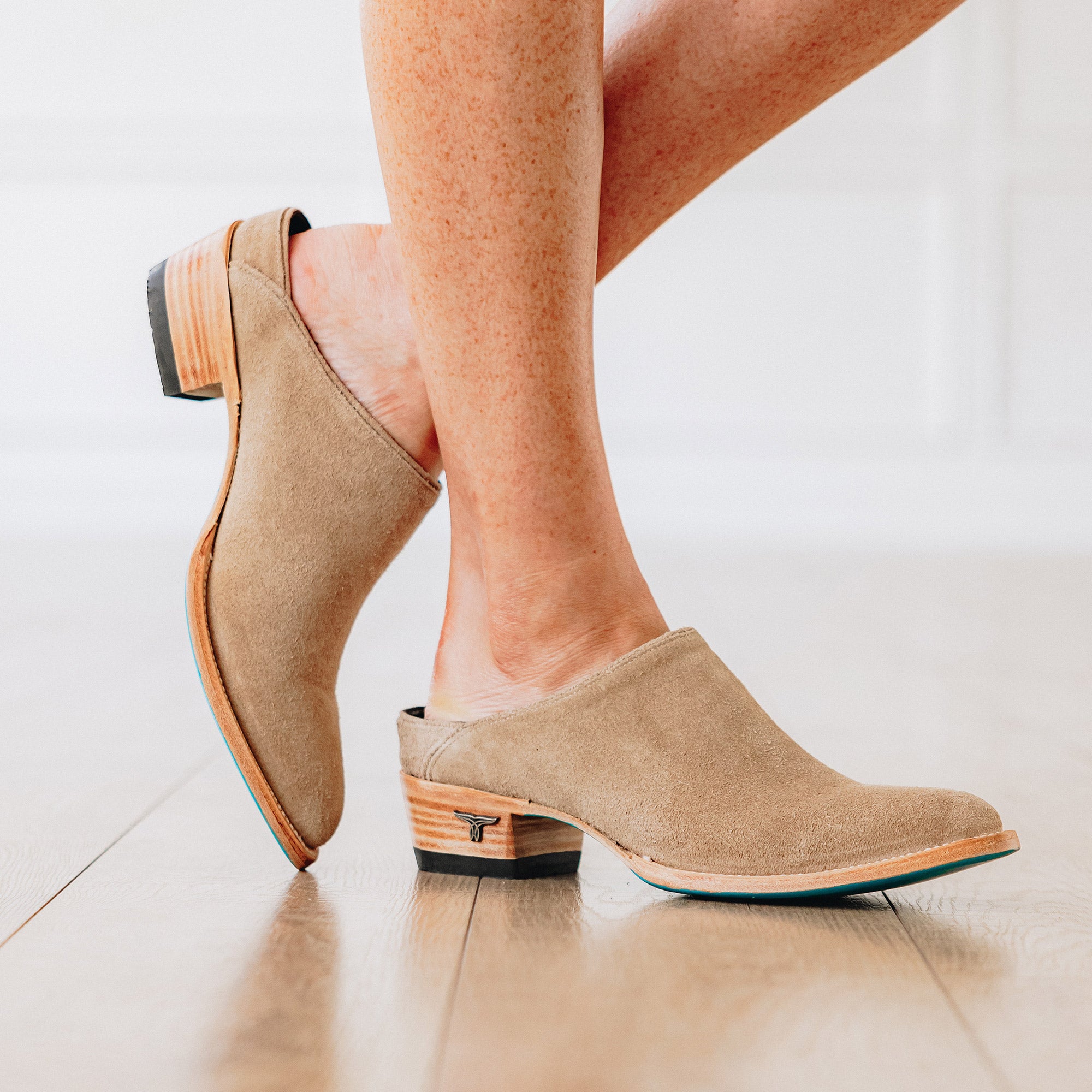 Plain Jane Mule - Latte Suede Mule Western Fashion by Lane