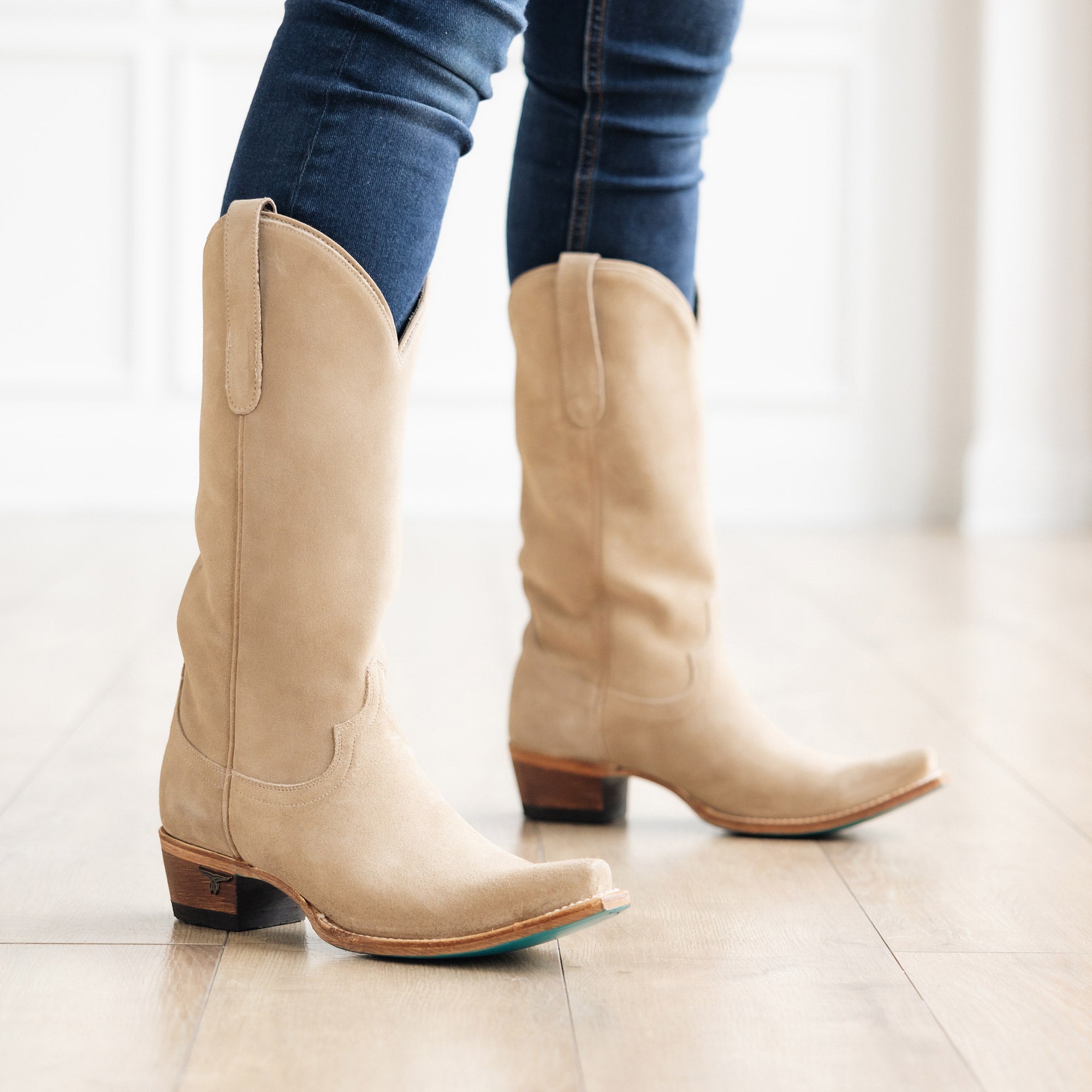 Emma Jane Boot - Latte Suede Ladies Boot Western Fashion by Lane