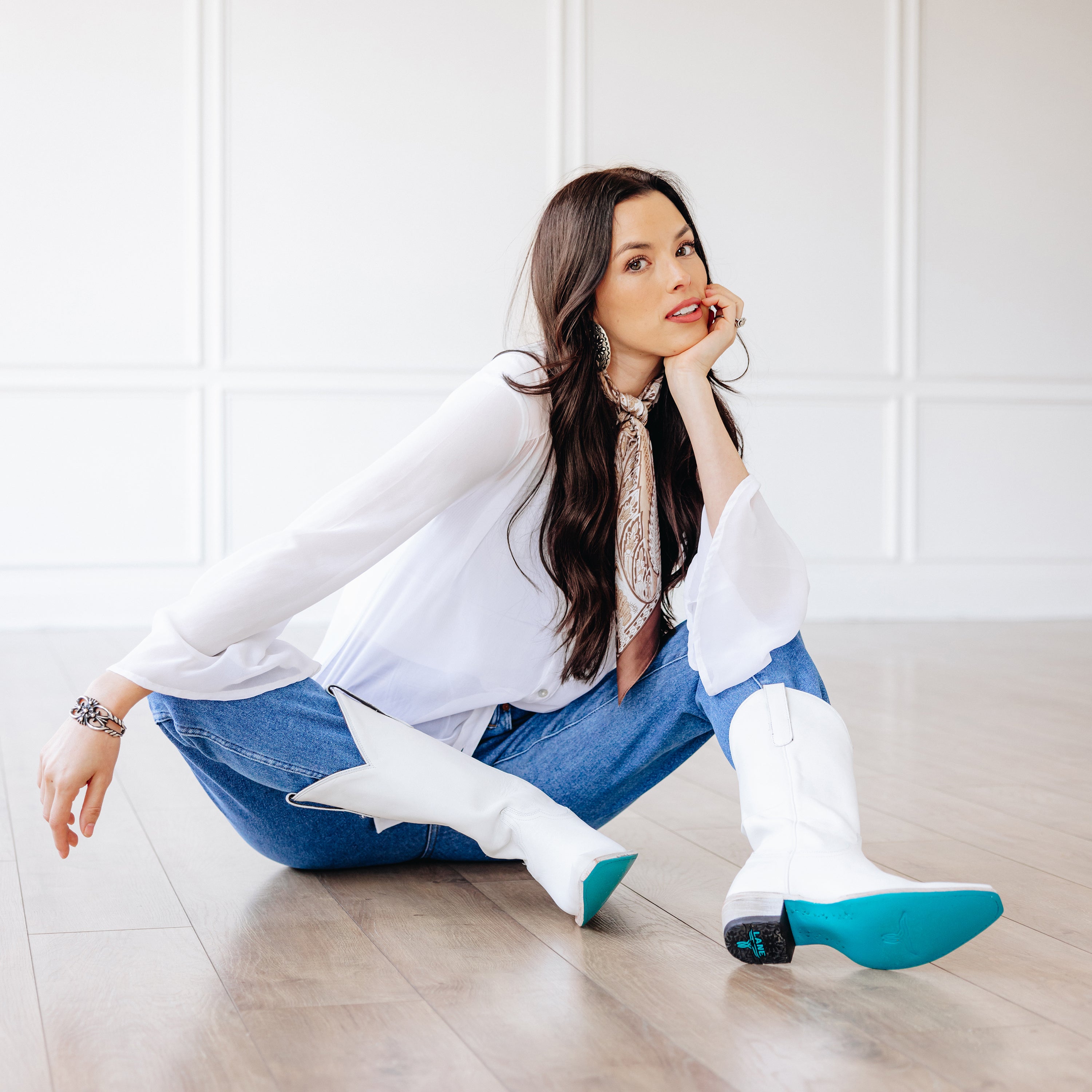 Emma Jane Boot - Matte White Ladies Boot Western Fashion by Lane