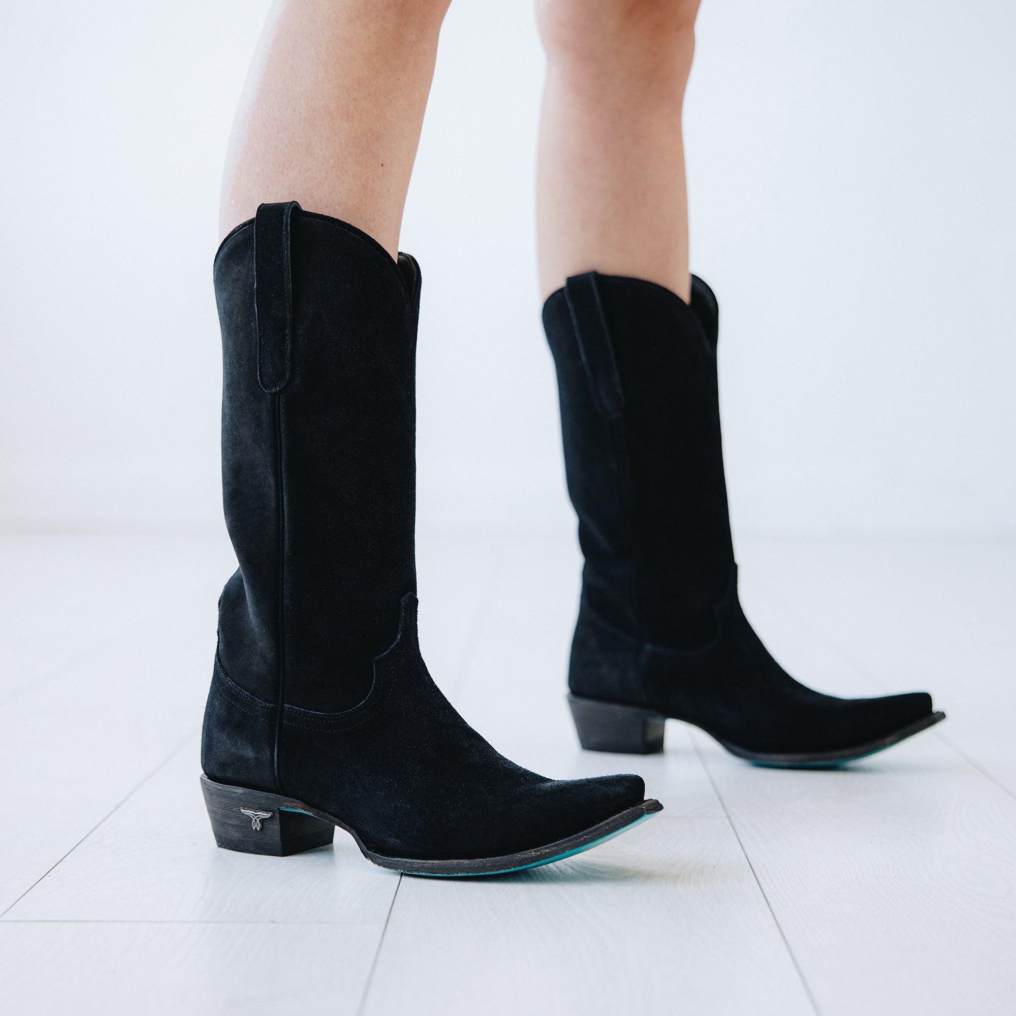 Emma Jane Boot - Soft Black Suede Ladies Boot Western Fashion by Lane