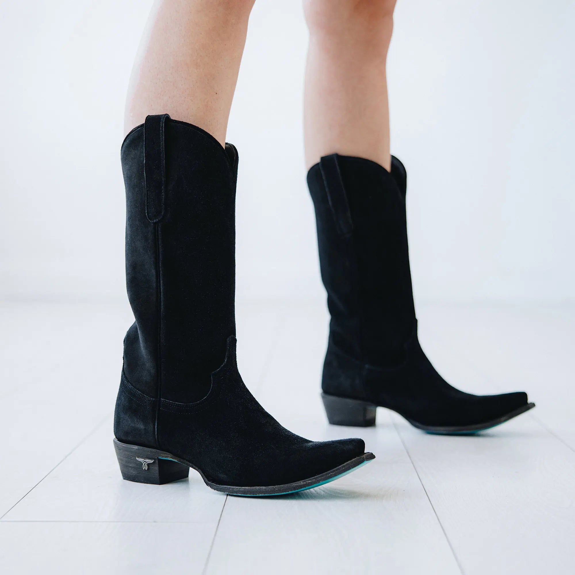 Emma Jane Boot - Soft Black Suede Ladies Boot Western Fashion by Lane