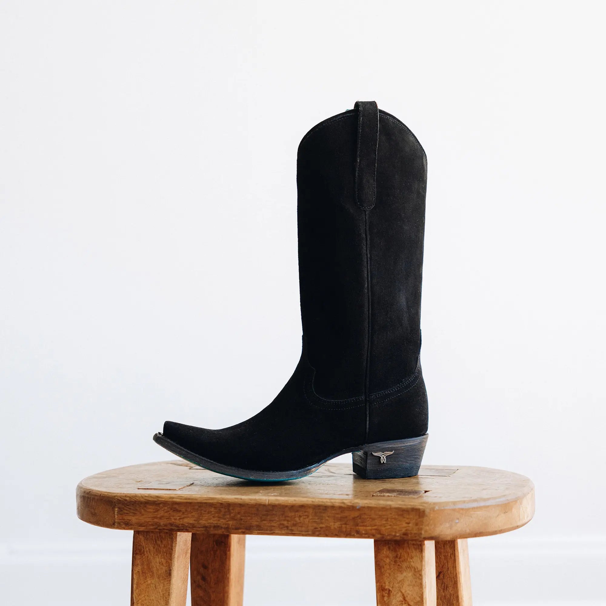 Emma Jane Boot - Soft Black Suede Ladies Boot Western Fashion by Lane