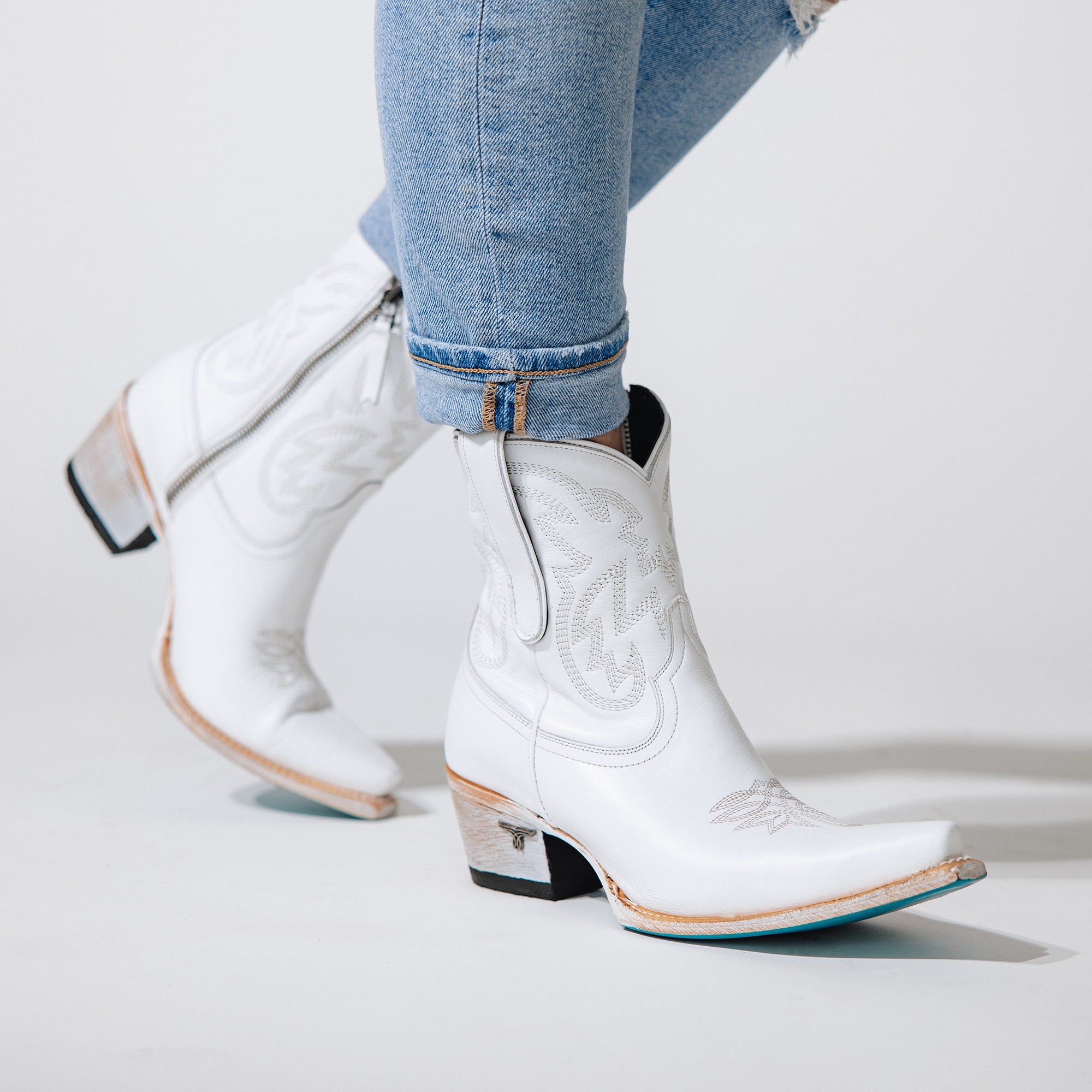 Smokeshow Bootie - Matte White Ladies Bootie Western Fashion by Lane