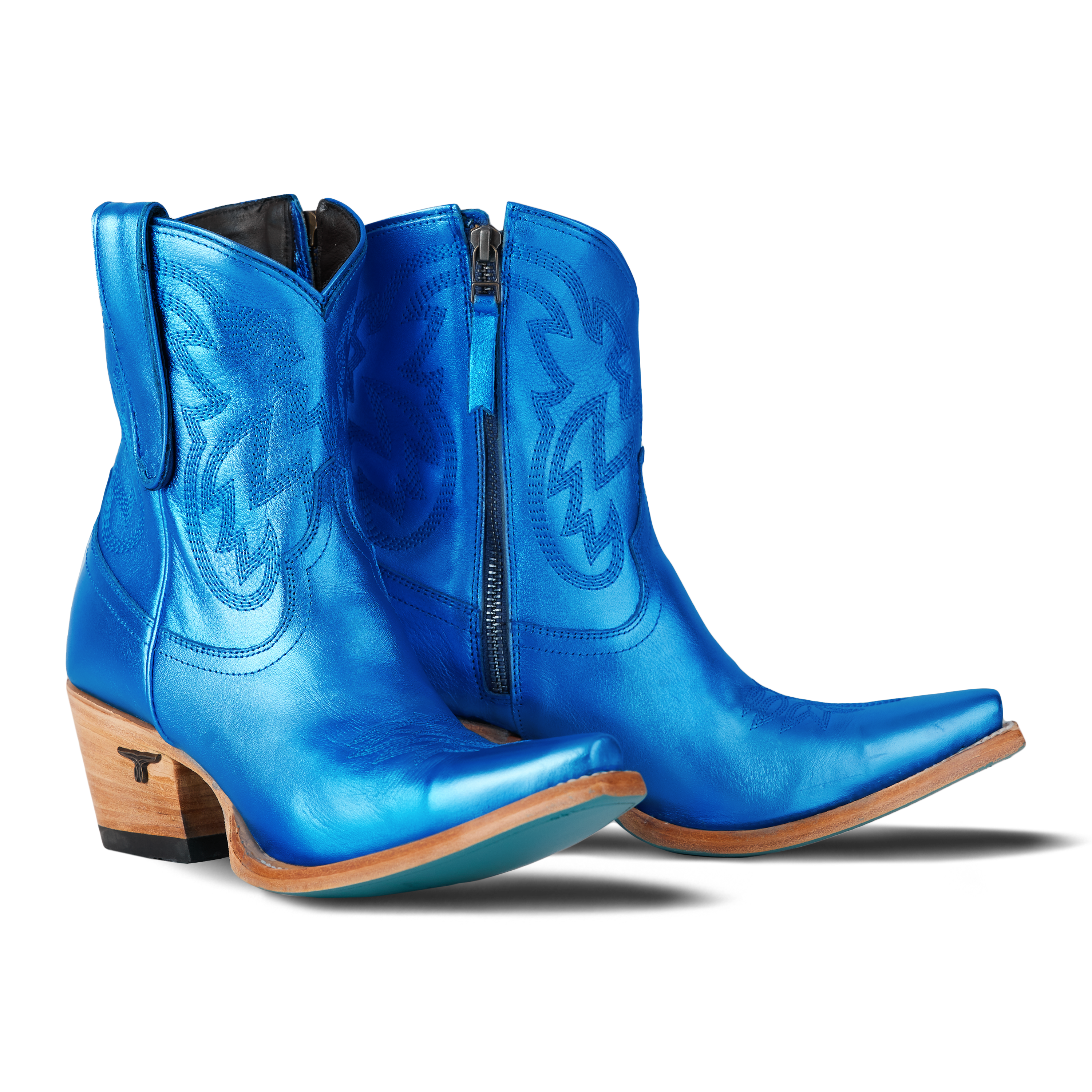 Smokeshow Bootie - Cobalt Metallic Ladies Bootie Cobalt Metallic Western Fashion by Lane