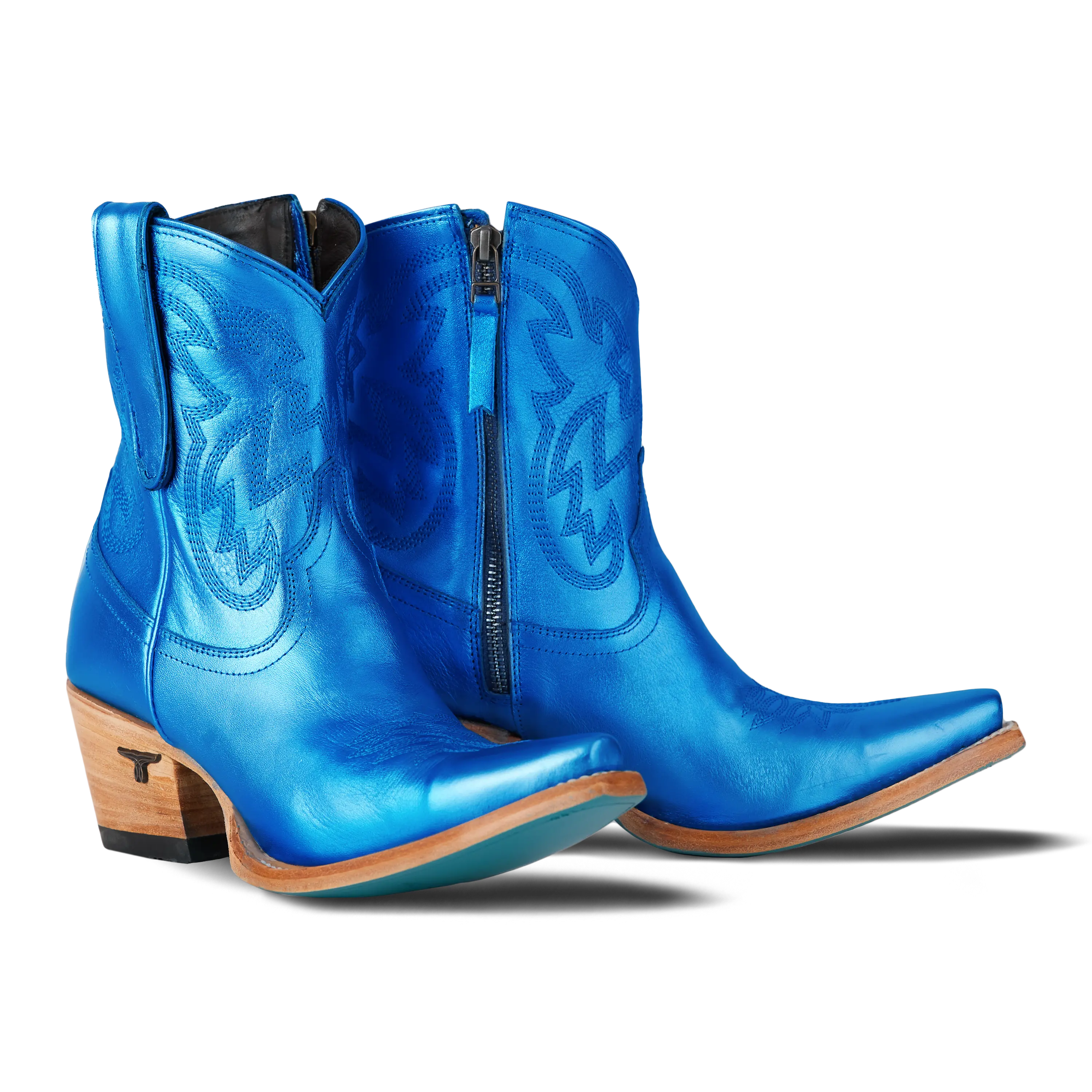 Smokeshow Bootie - Cobalt Metallic Ladies Bootie Cobalt Metallic Western Fashion by Lane