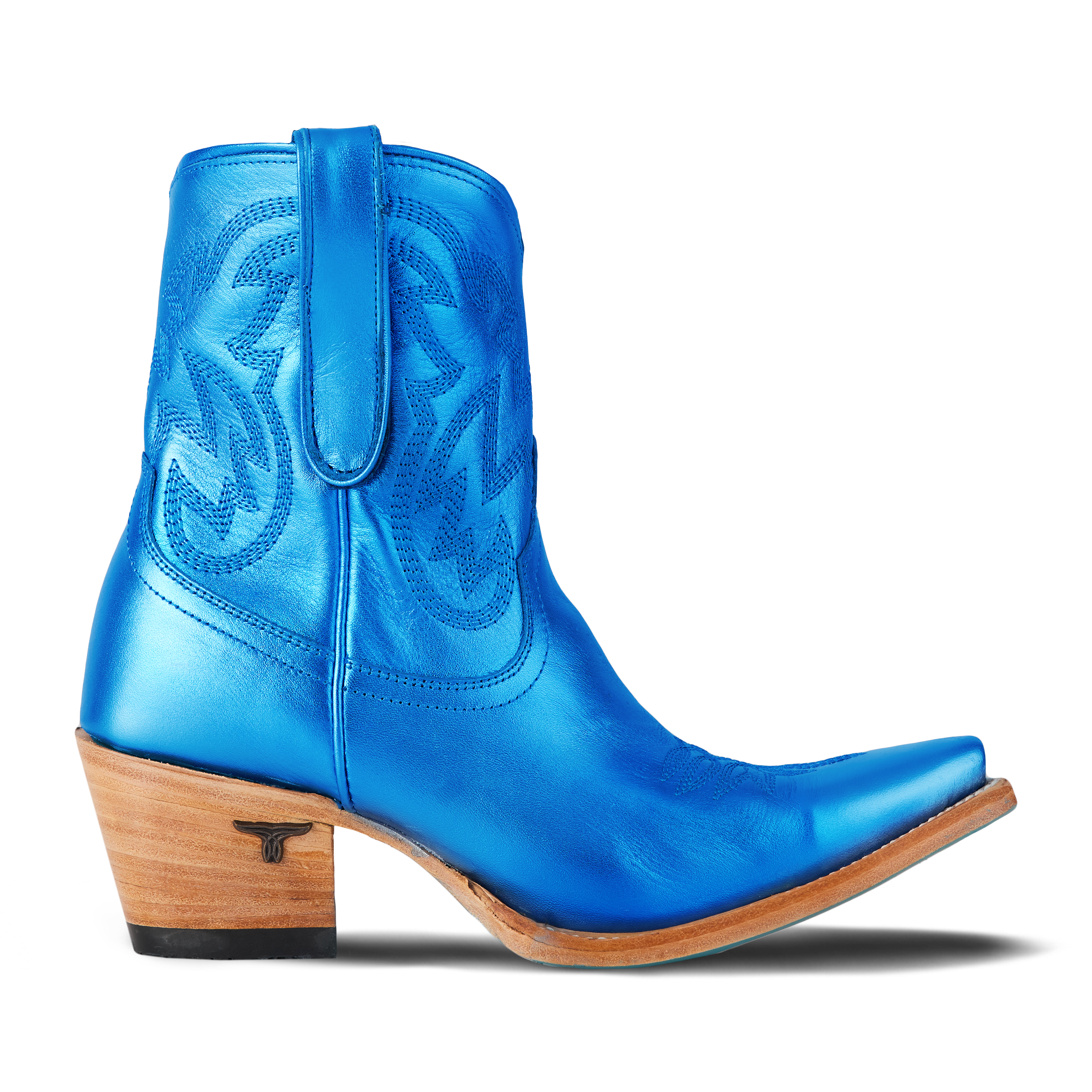 Smokeshow Bootie - Cobalt Metallic Ladies Bootie Western Fashion by Lane