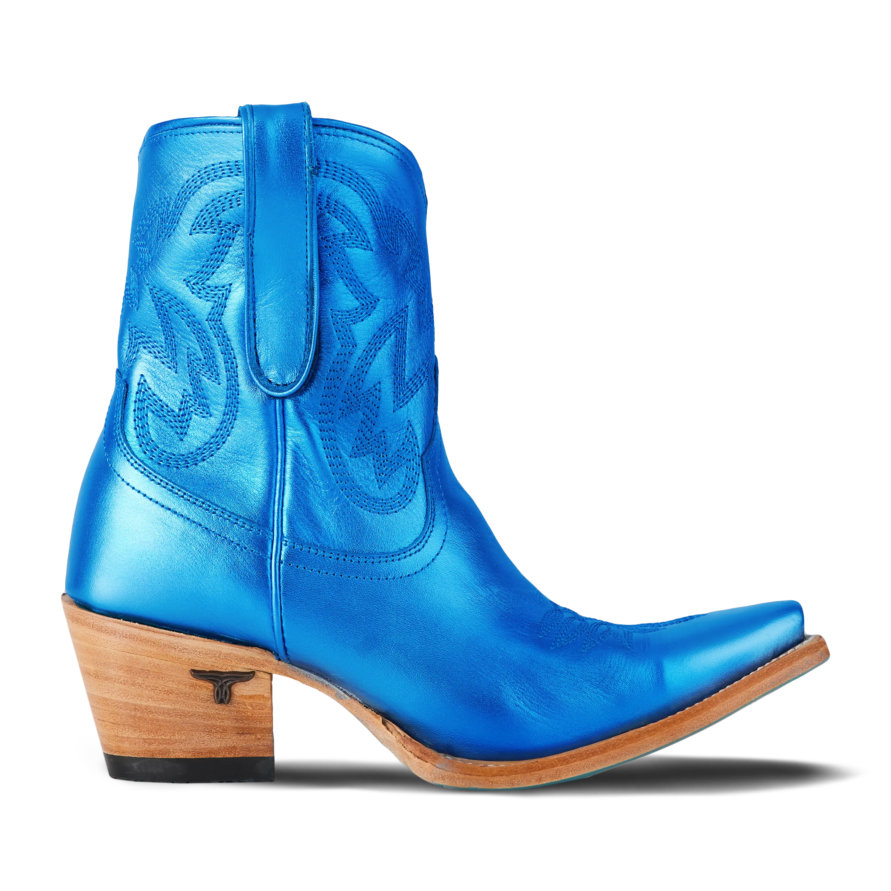 Smokeshow Bootie - Cobalt Metallic Ladies Bootie Western Fashion by Lane