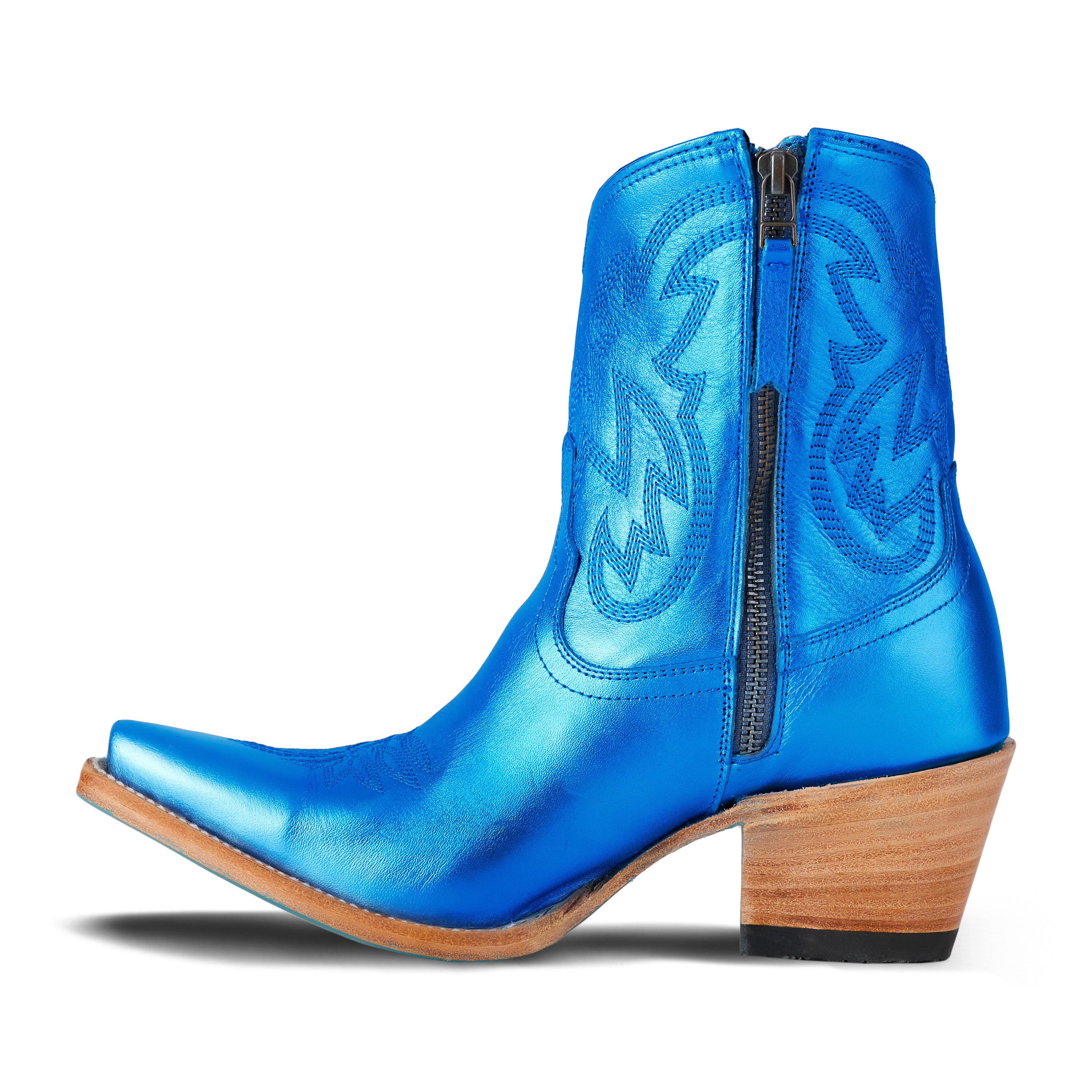 Smokeshow Bootie - Cobalt Metallic Ladies Bootie Western Fashion by Lane