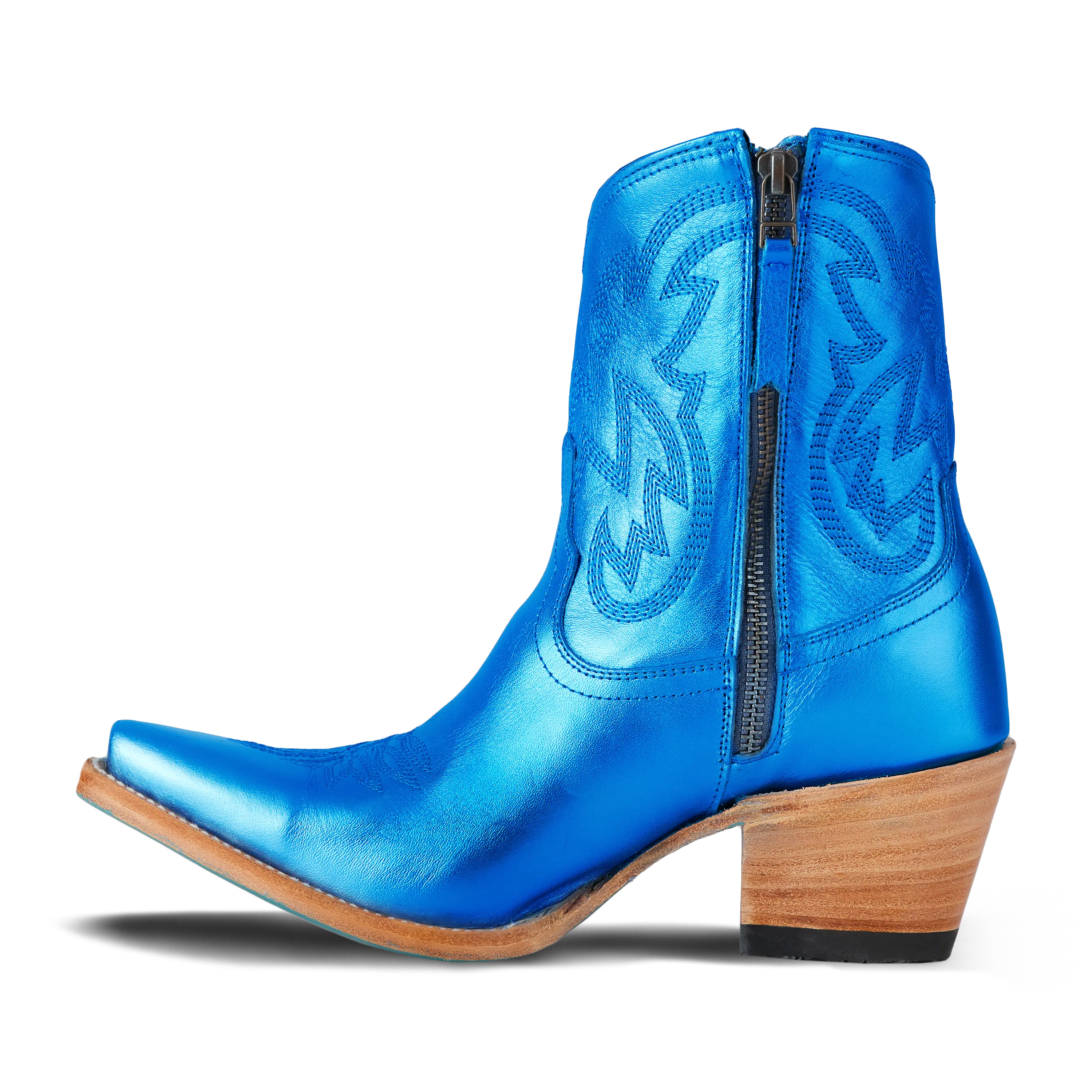 Smokeshow Bootie - Cobalt Metallic Ladies Bootie Western Fashion by Lane