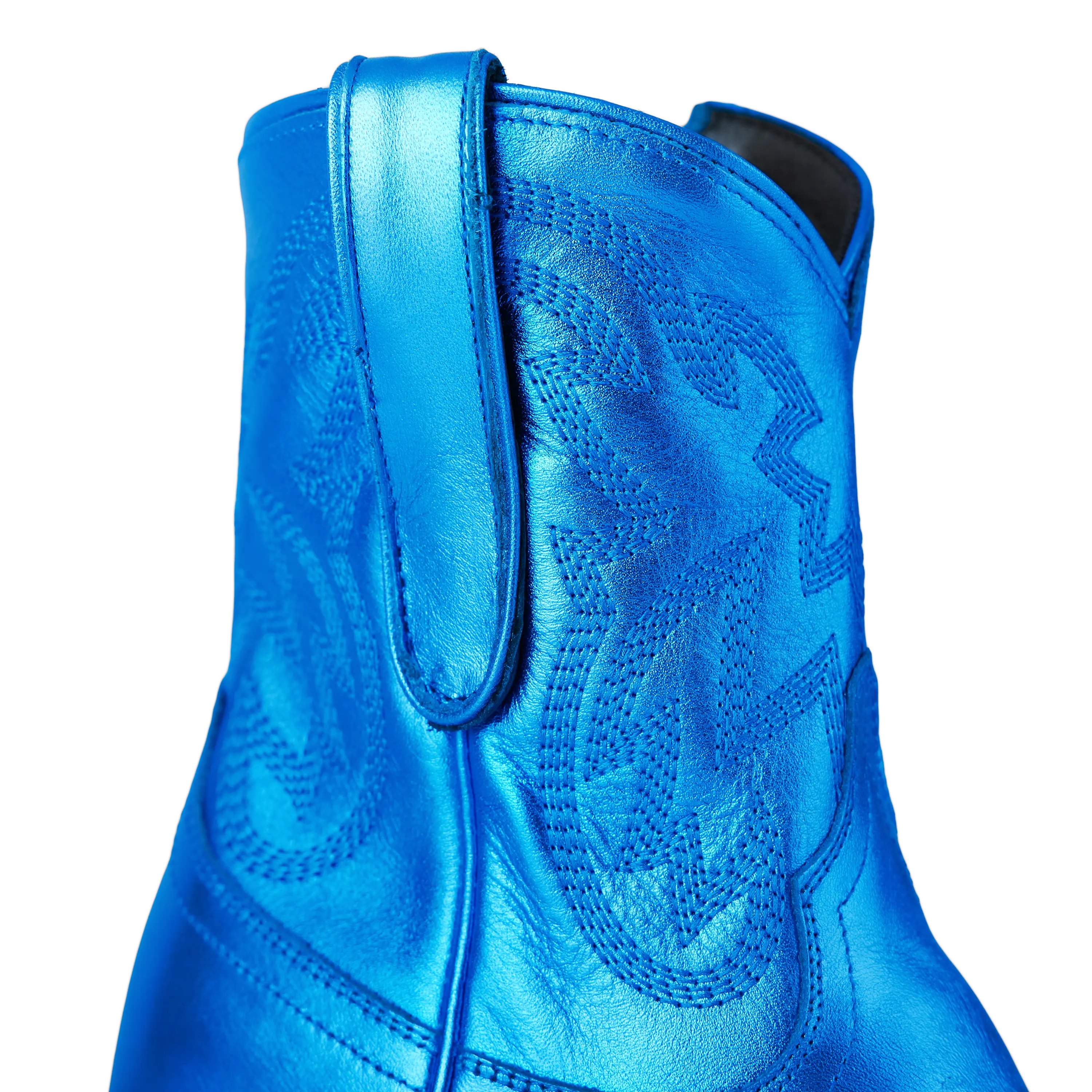 Smokeshow Bootie - Cobalt Metallic Ladies Bootie Western Fashion by Lane