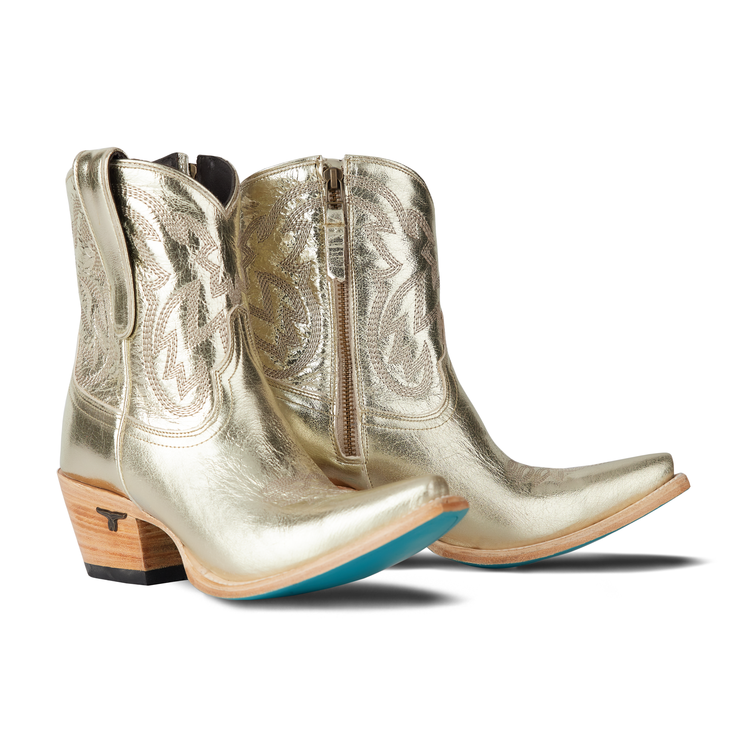 Smokeshow Bootie - Champagne Metallic Ladies Bootie Champagne Metallic Western Fashion by Lane
