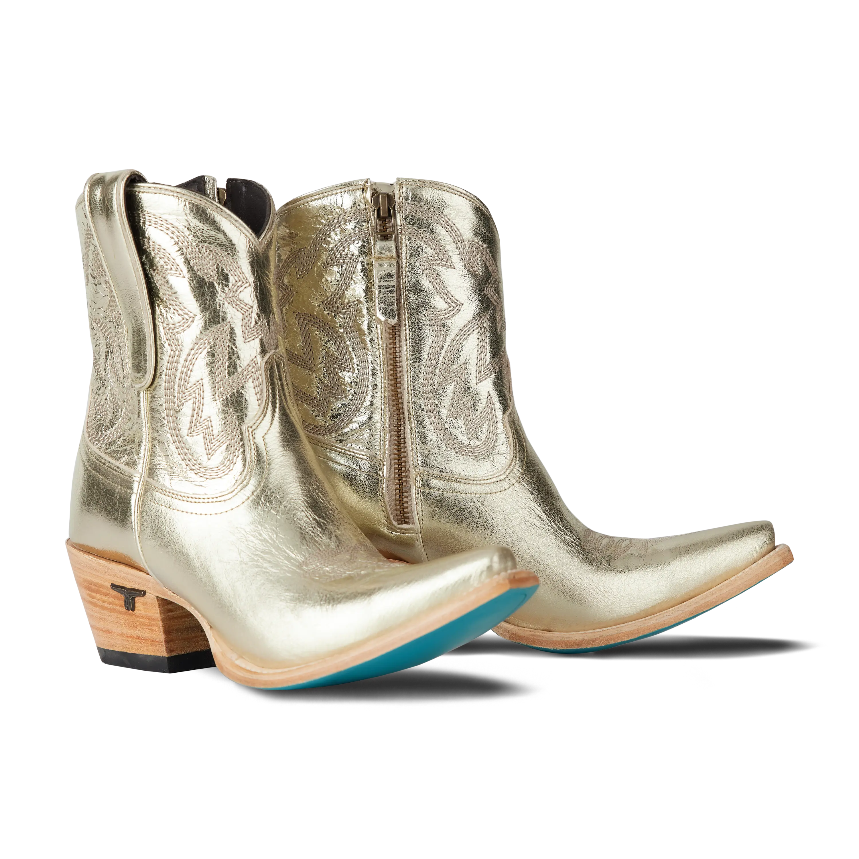 Smokeshow Bootie - Champagne Metallic Ladies Bootie Champagne Metallic Western Fashion by Lane
